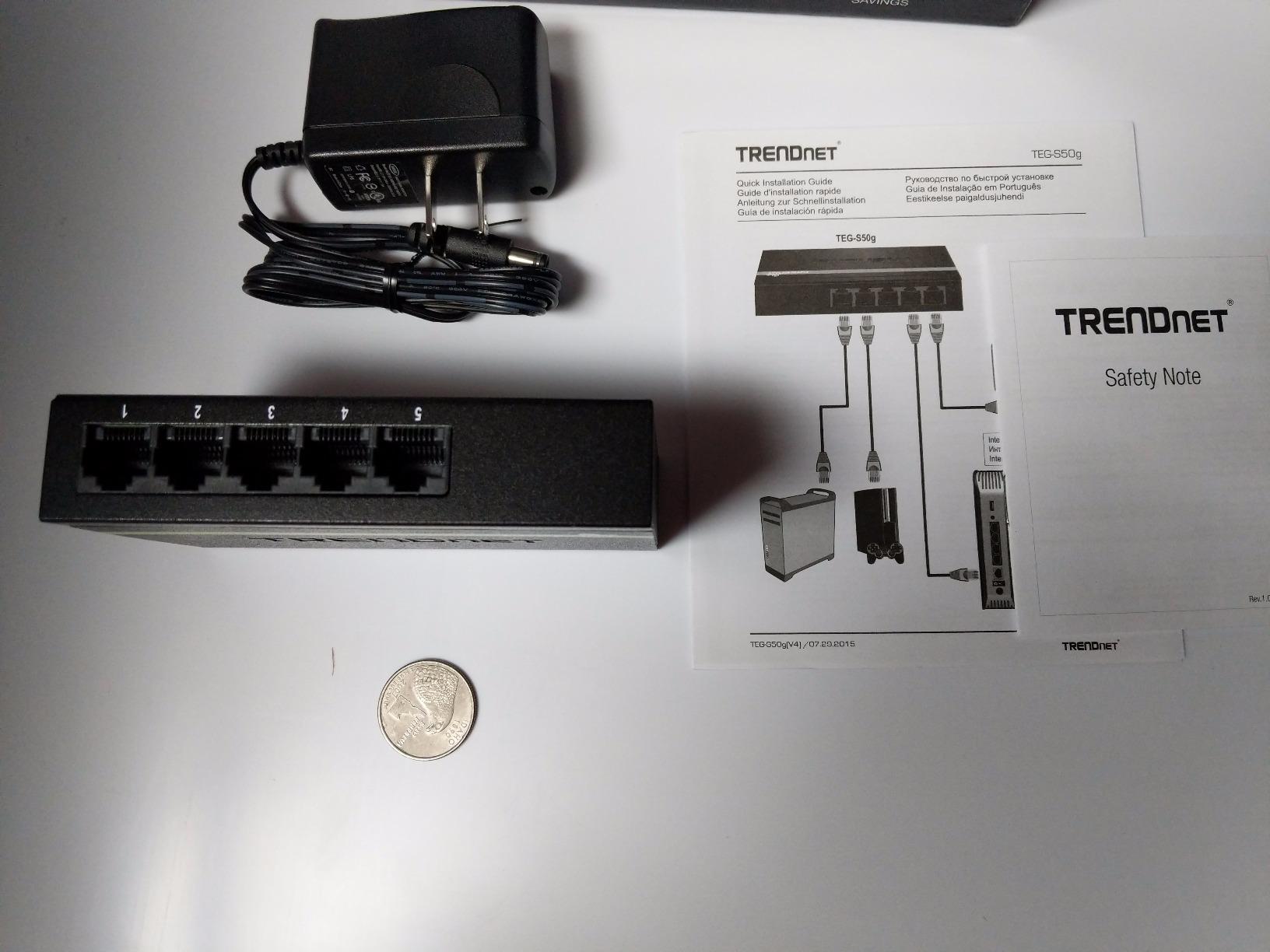 TRENDnet 5 Port Mini Gigabit Switch, TEG-S50g, Lifetime Protection customer photo 1