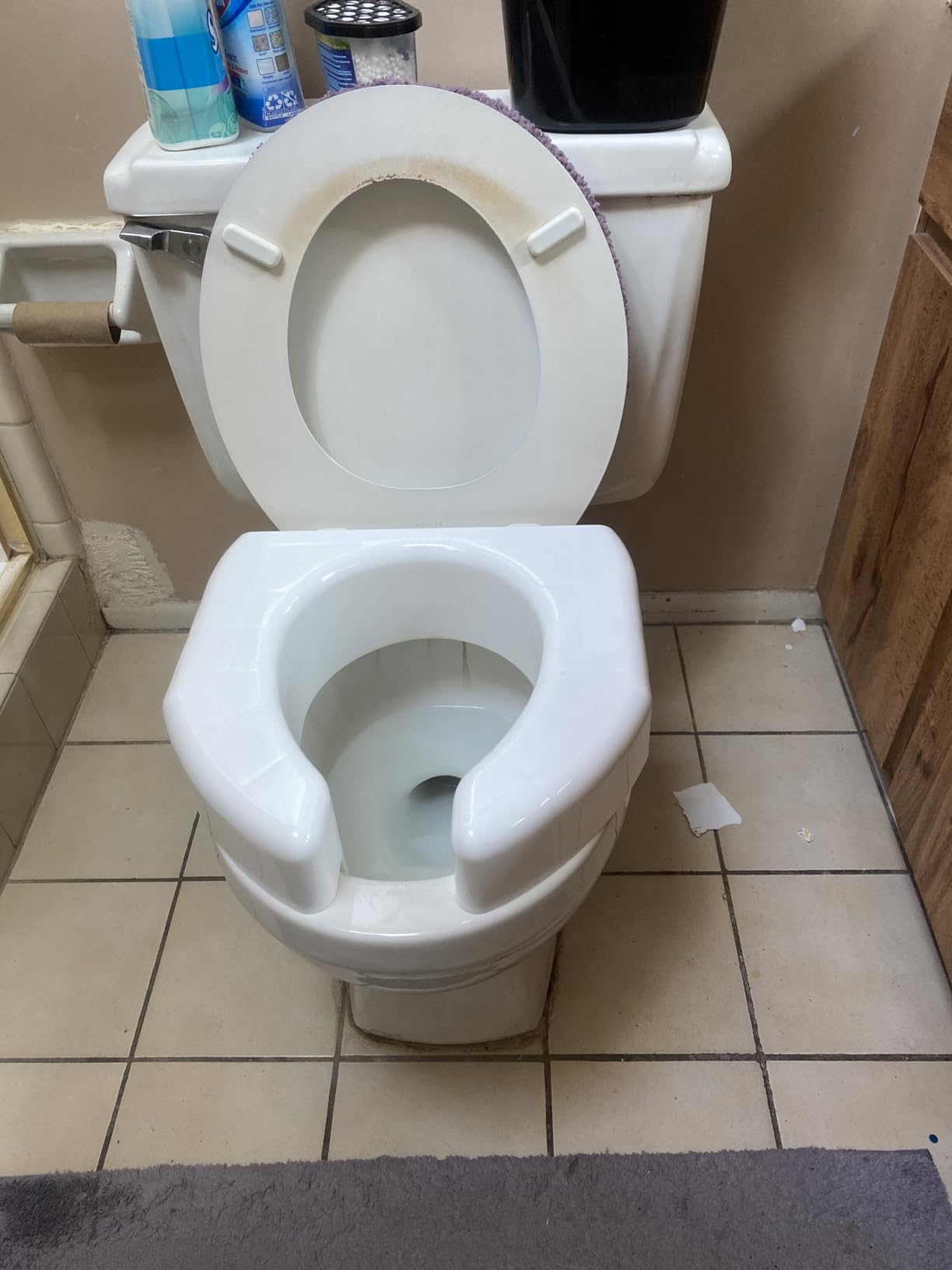 SP 3 Inch Extender Booster Elevated Raised Toilet Seat Risers for Seniors Adults Elderly Handicap Disabled Fits Most Standard and Elongated Toilets - White customer photo 1