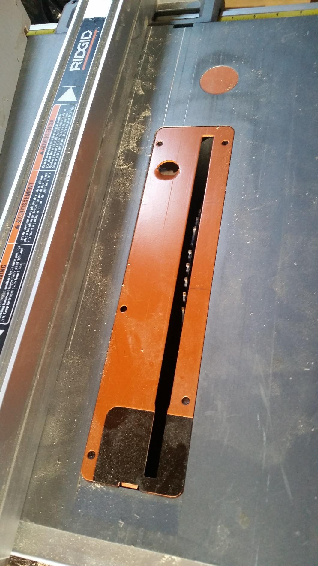 Leecraft Ridgid R4512 Table Saw Zero-Clearance Dado Insert customer photo 1