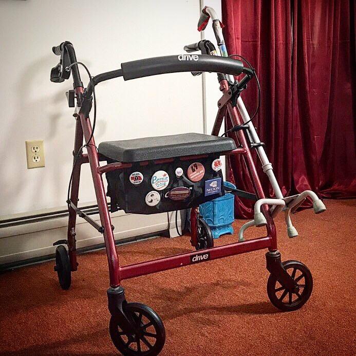 NOVA Snap-On Cane Holder for Walkers & Rollators – No Tools Required, Side-Mount Cane Clip, Durable Plastic – Fits 7/8” Cane & 1” Walker/Rollator Tubes customer photo 2