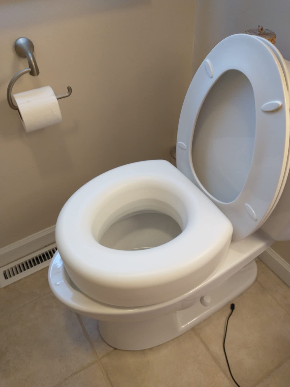 AquaSense 4-Inch Portable Toilet Seat Riser, Elevated Seat for Seniors customer photo 2