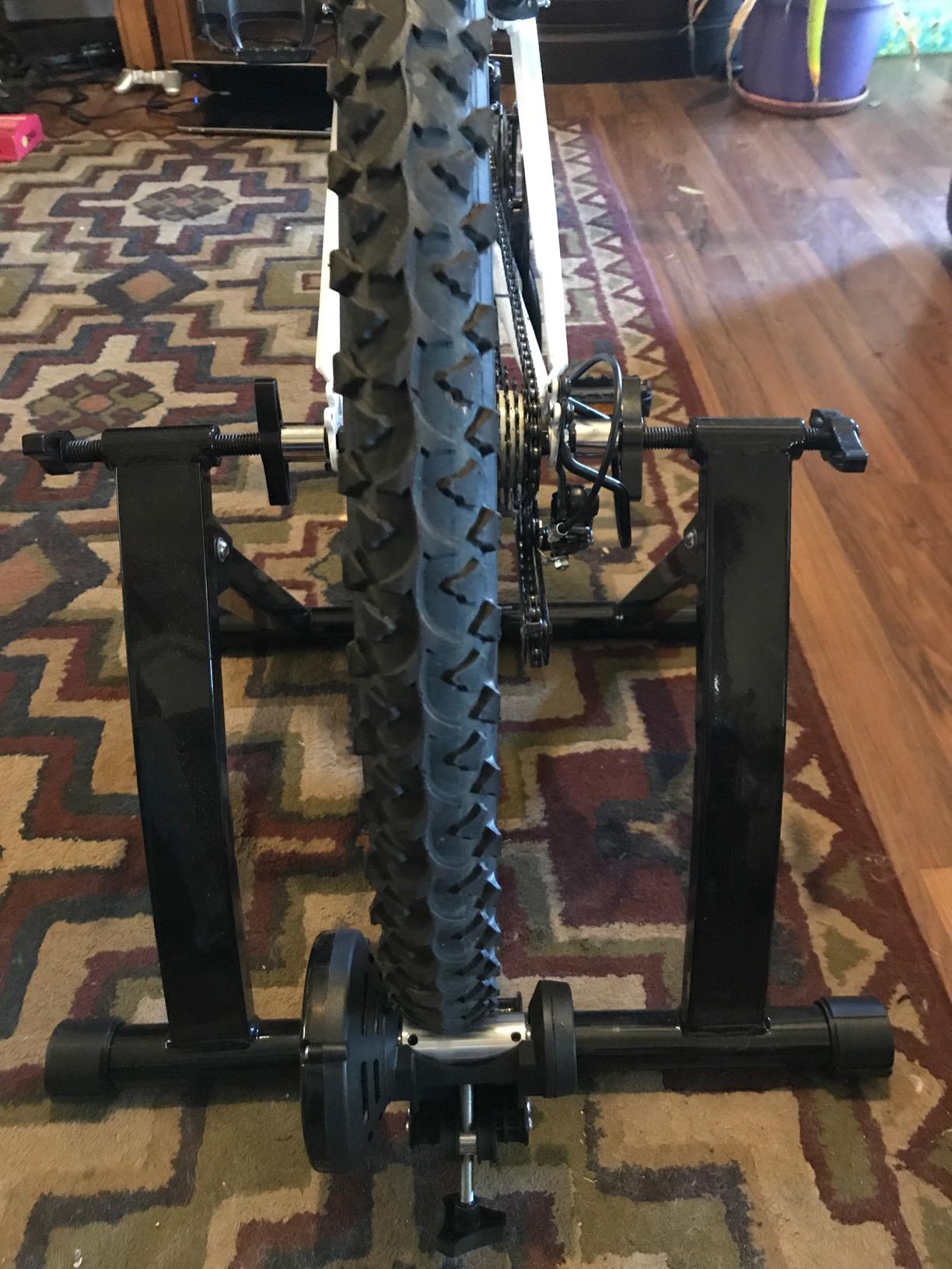 Topeakmart Adjustable Magnetic Bike Trainer Stand for Indoor Riding 26-28in customer photo 2