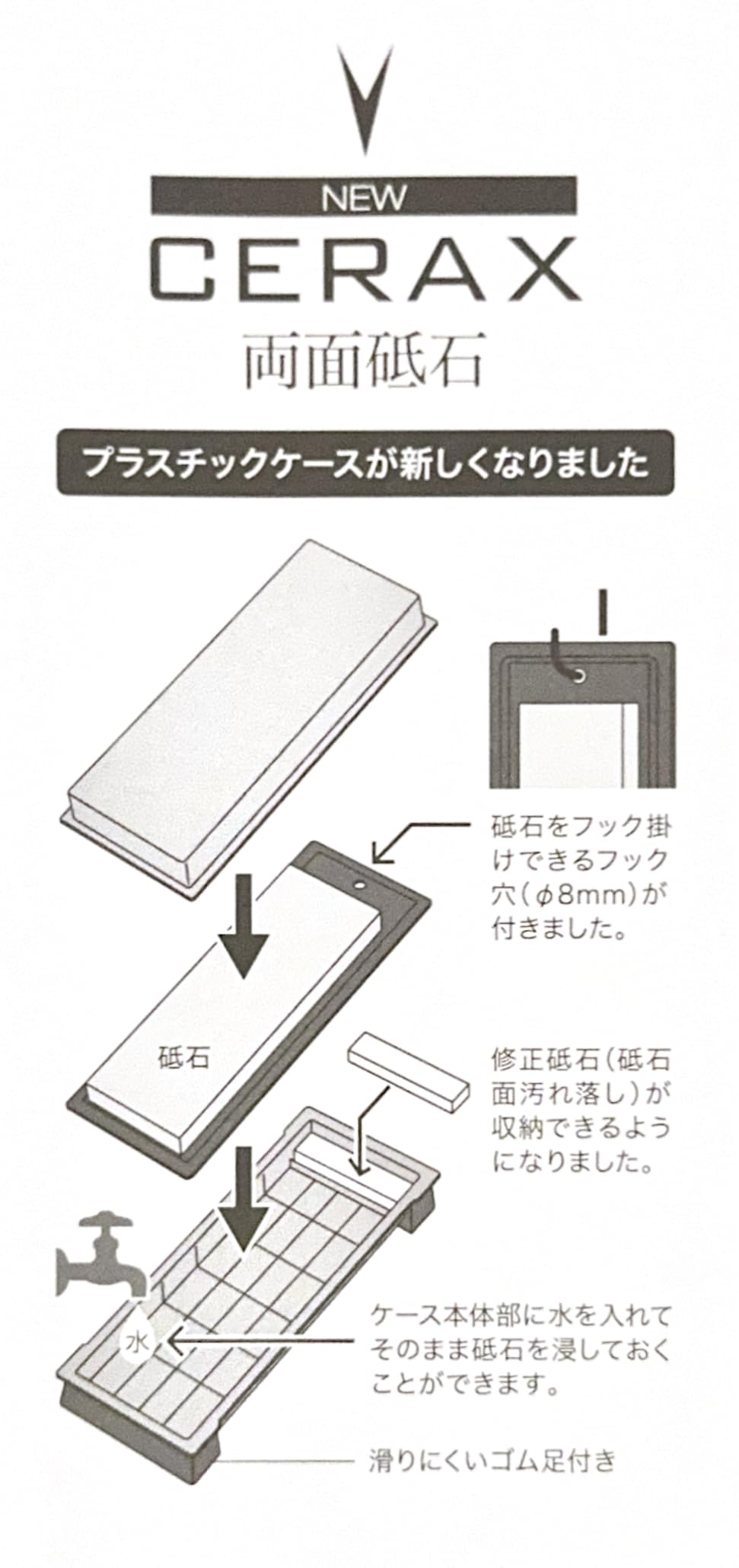 Suehiro NEW CERAX CR-4800 Combination sharpening stone: # 6000 / # 1000 (WA), Soaking stone/ customer photo 2