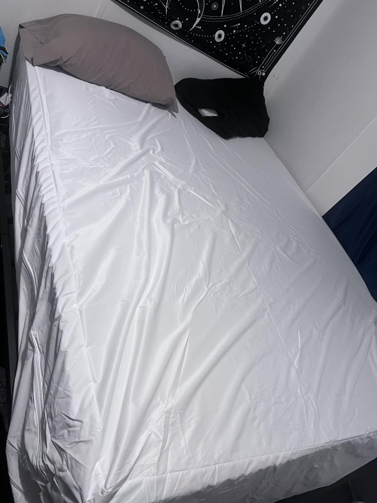 Full Size Mattress Protector Bedbug Waterproof Zippered Cover Hypoallergenic Premium Quality Encasement White customer photo 2