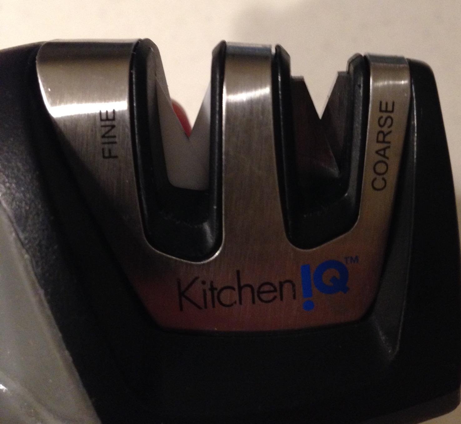 KitchenIQ 50825 | Diamond Deluxe Edge Grip 2-Stage Knife Sharpener | Black | Coarse & Fine Sharpeners | Compact for Easy Storage | Non-Slip Base | Soft Grip Rubber Handle | Straight & Serrated Knives customer photo 2