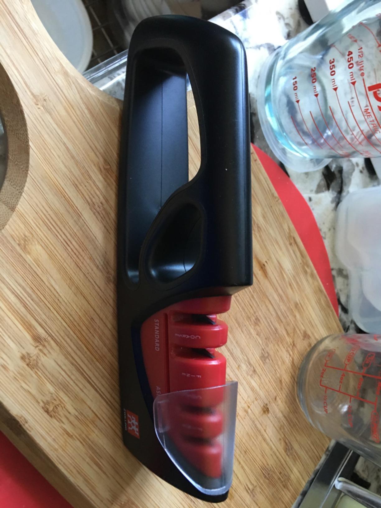 Zwilling 4-Stage Ultra-Sharp Knife Sharpener, Easy to Use Safe No Slip Base customer photo 1