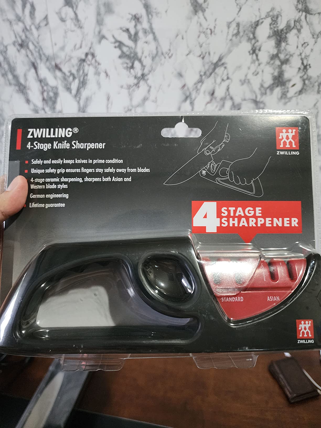 Zwilling 4-Stage Ultra-Sharp Knife Sharpener, Easy to Use Safe No Slip Base customer photo 2