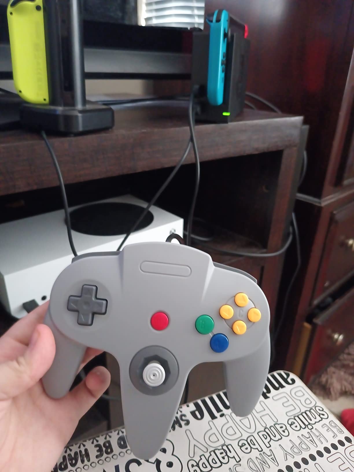 Classic N64 Controller, Wired USB PC Gamepad for Windows PC, macOS (Gray) customer photo 2