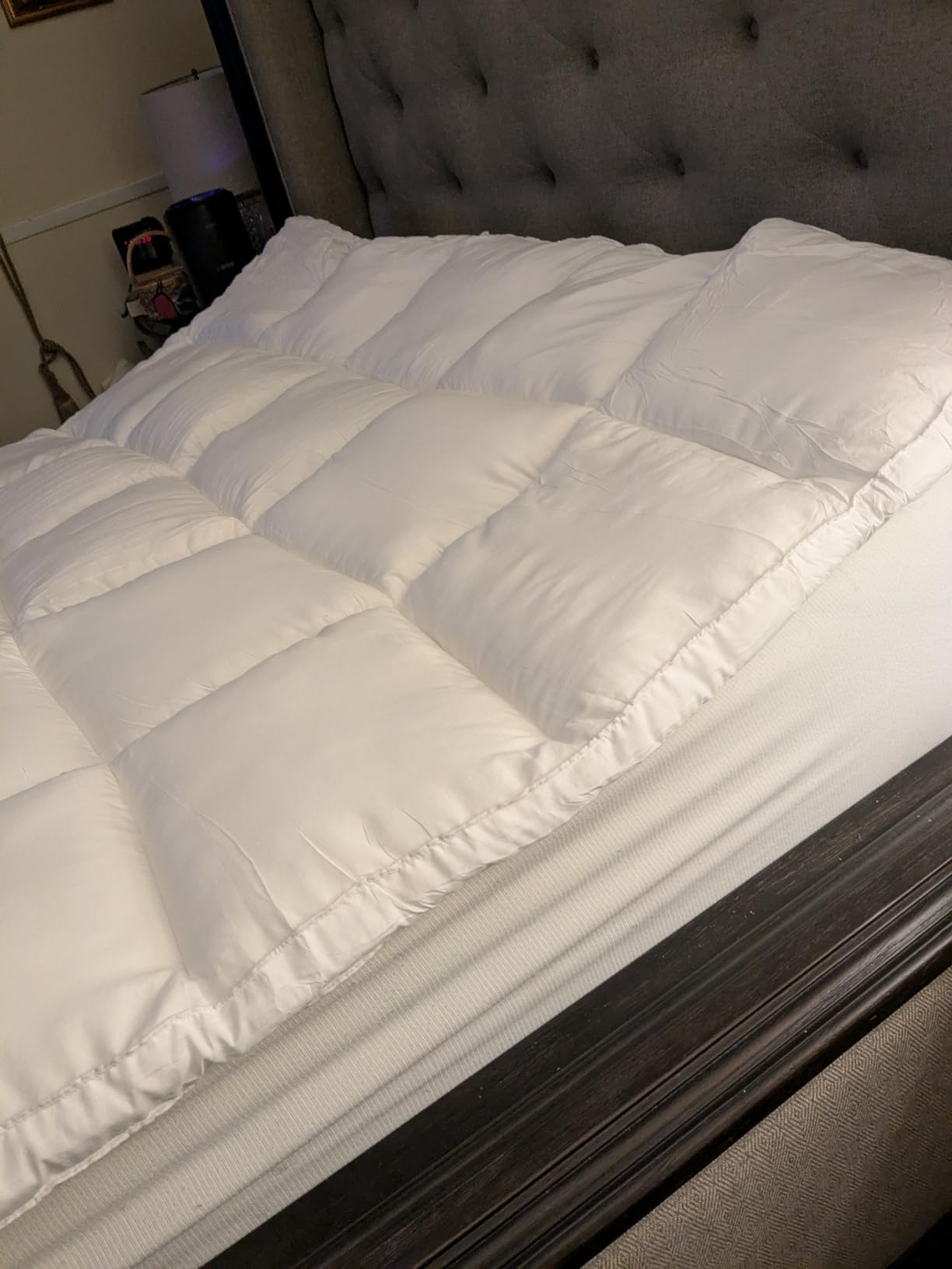 1400 GSM Queen Mattress Topper, Extra Thick Cooling Pillow Top Plush Pad customer photo 2