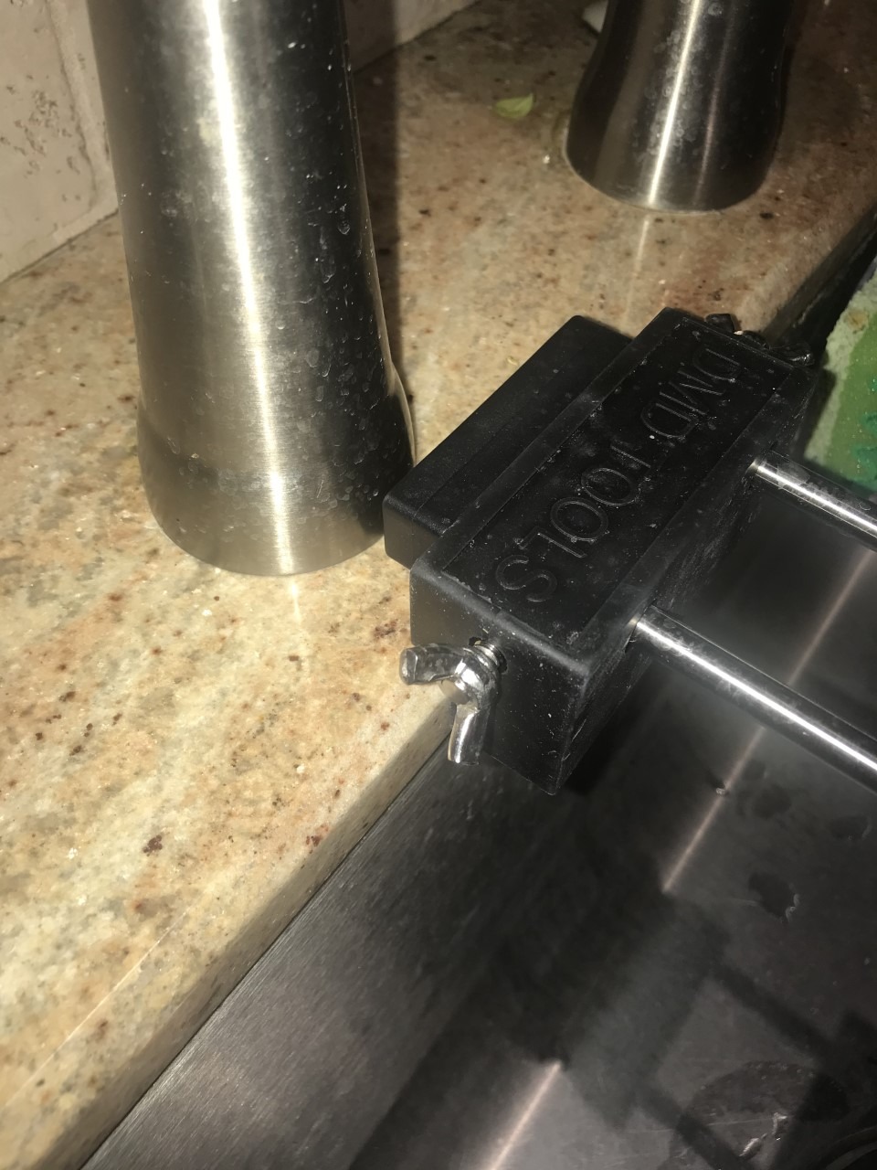 SCOTTCHEN 17-3/4” Sink Bridge Whetstone Holder - Heavy Duty 304 Stainless Steel Sharpening Stone Base for Kitchen Sink - Adjustable Non-Slip Rubber, Rust-Proof Fits Stones 3-1/4