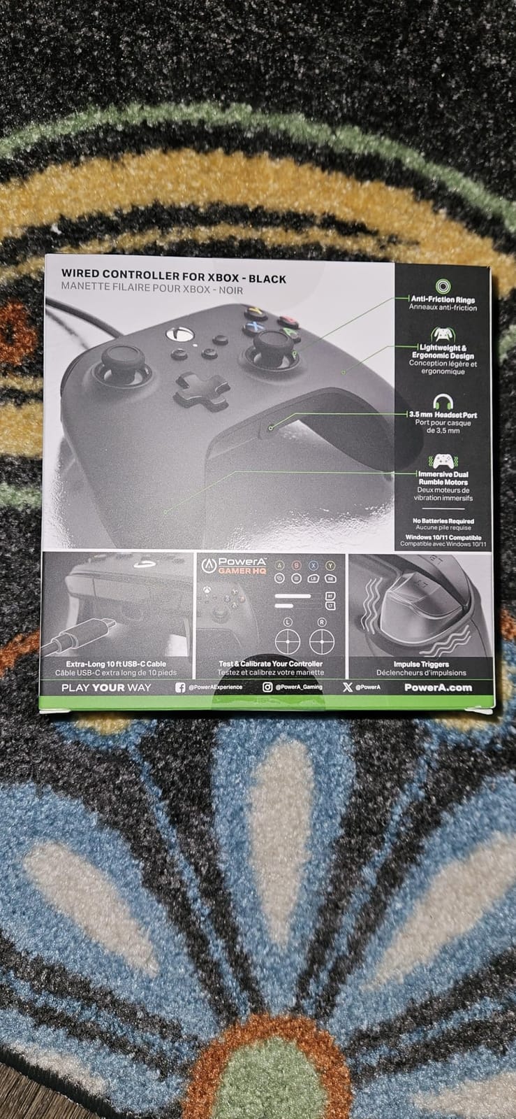 PowerA Wired Controller for Xbox Series X|S - Black, gamepad, wired video game controller, gaming controller, works with Xbox One and Windows 10/11 customer photo 2