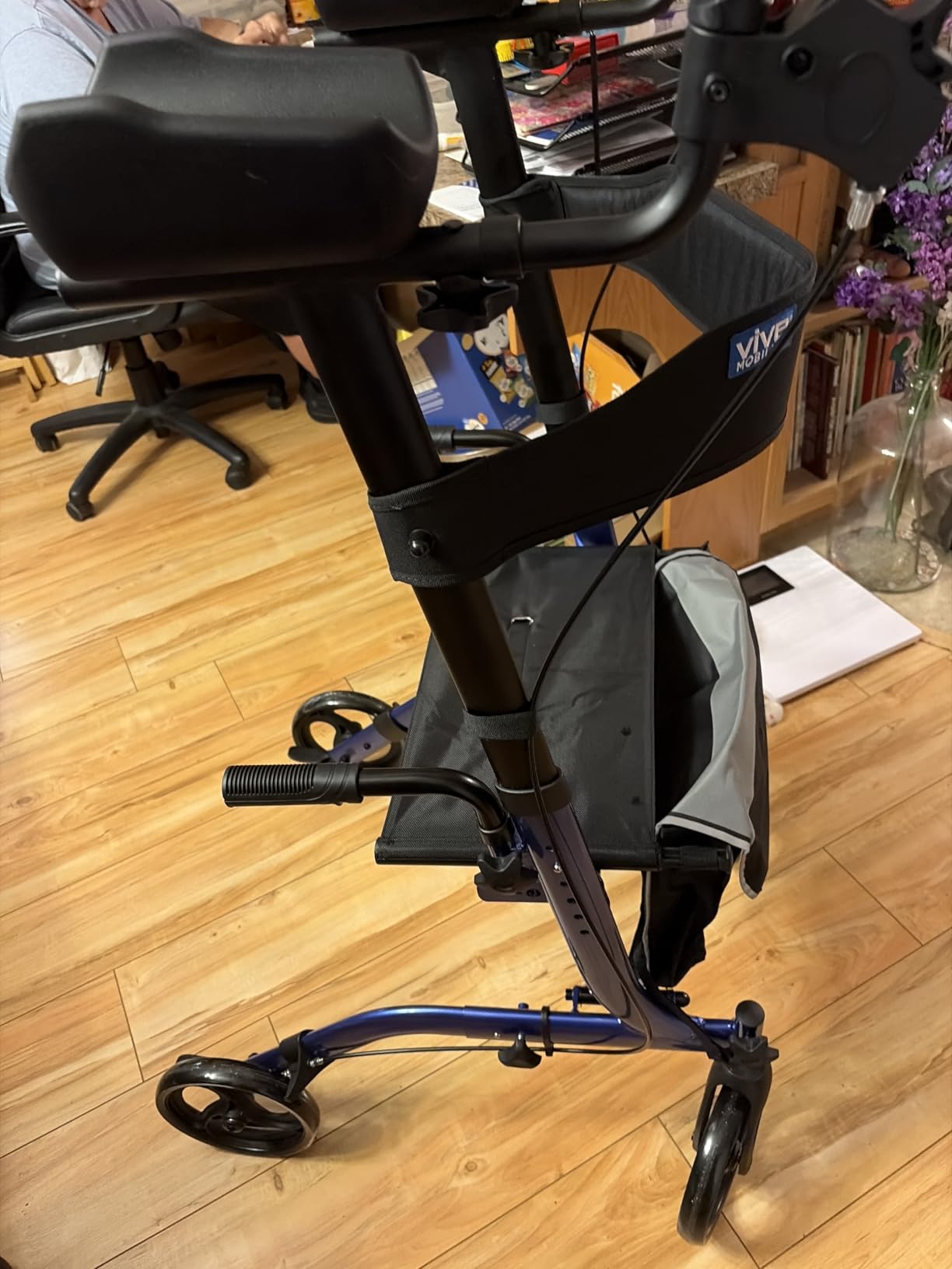 Vive Mobility Upright Walker with Seat - Stand Up Rollator customer photo 1