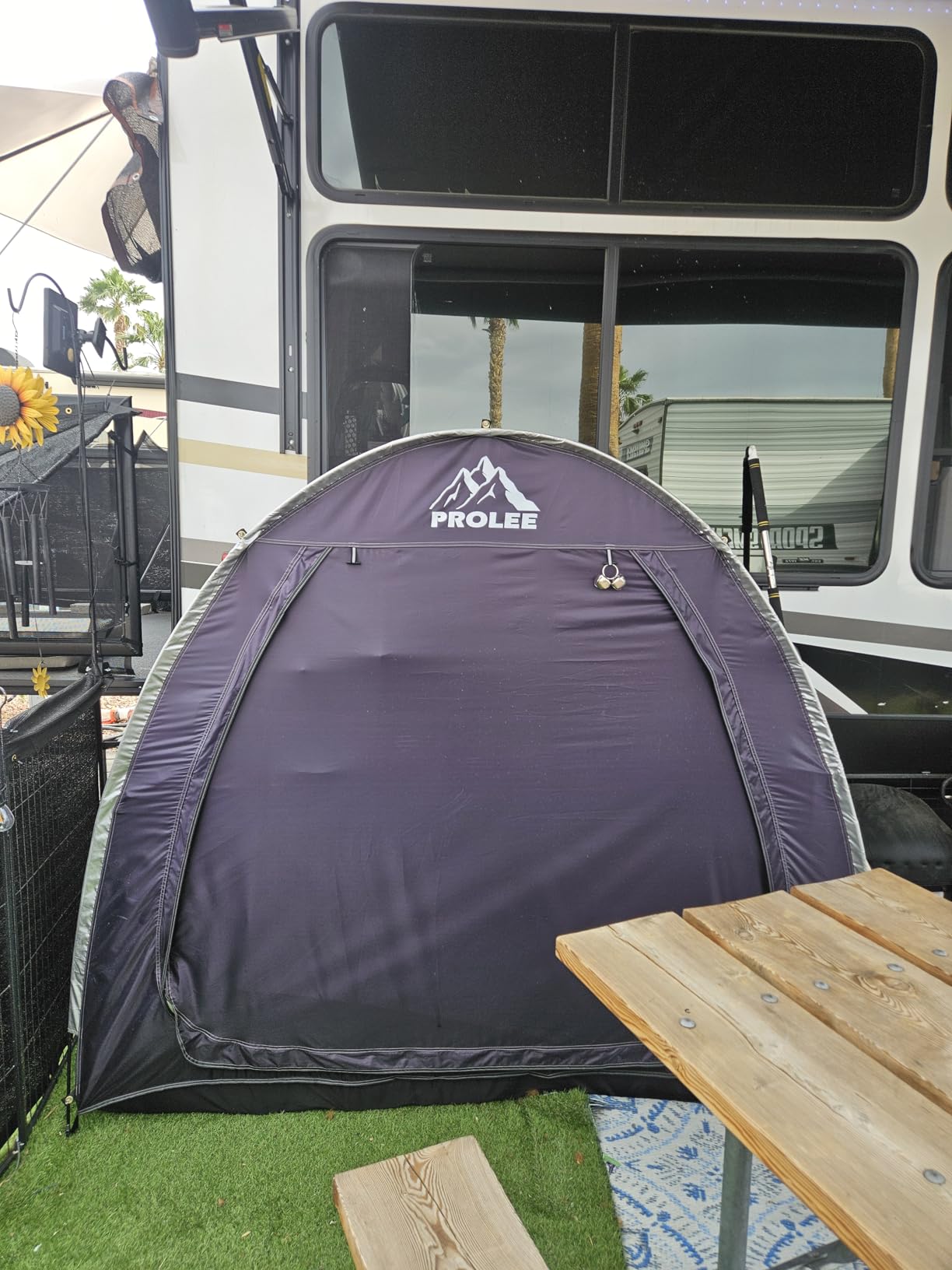 PROLEE Bike Storage Tent for 2-3 Bikes, 6.6 FT Waterproof Outdoor Bike Shed customer photo 1
