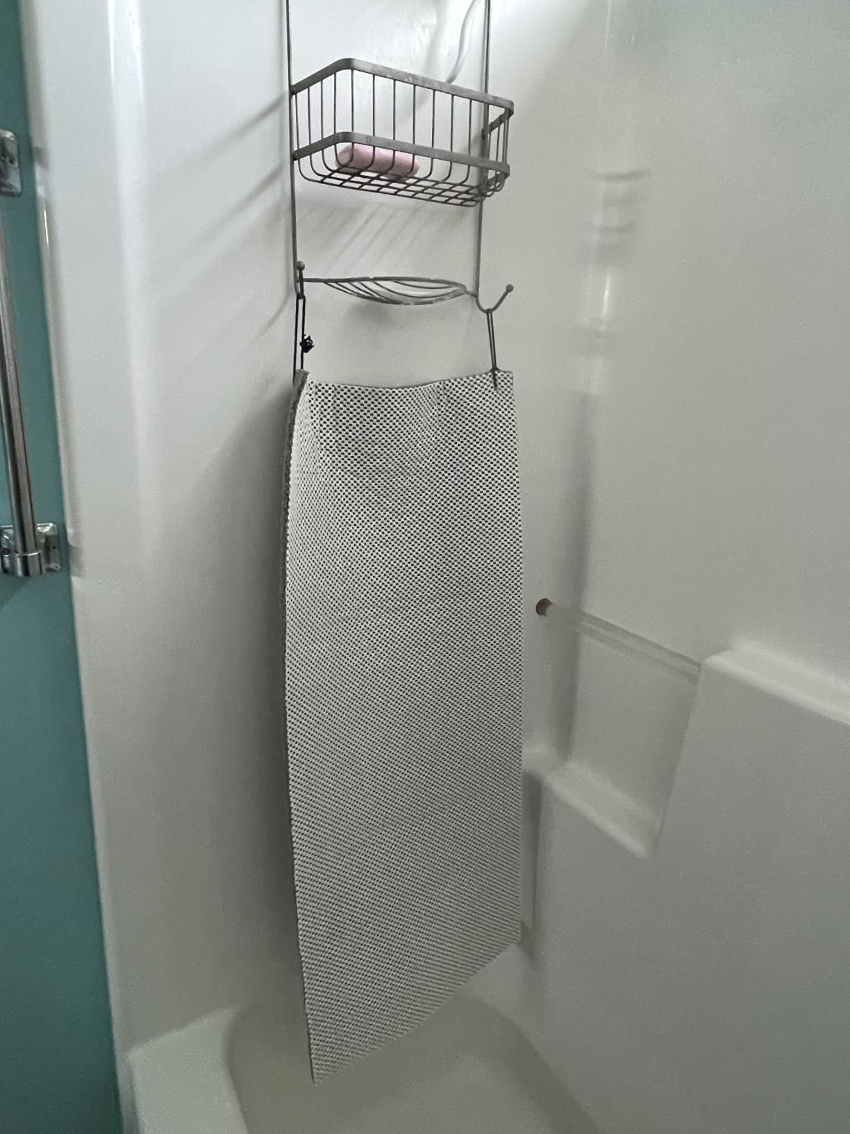 godehone Shower Mats Non Slip Without Suction Cups, PVC Loofah Bathroom Mats, Loofah Mats for Shower and Bathroom, Quick Drying, 15.7× 36 Inch, Grey customer photo 1