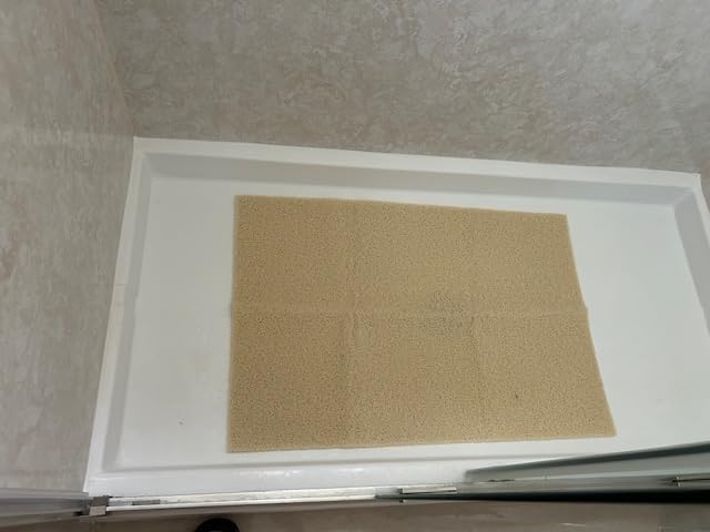 godehone Shower Mats Non Slip Without Suction Cups, PVC Loofah Bathroom Mats, Loofah Mats for Shower and Bathroom, Quick Drying, 15.7× 36 Inch, Grey customer photo 2