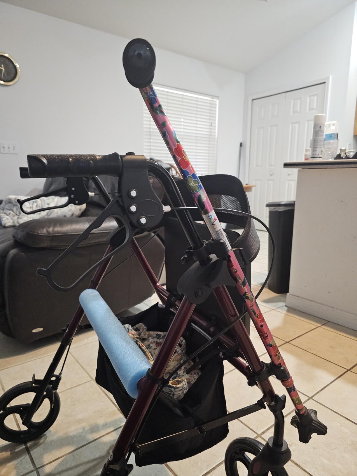 Cane Holder for Walker, Universal Cane Clip for Wheelchair & Rollator, 2PK customer photo 2