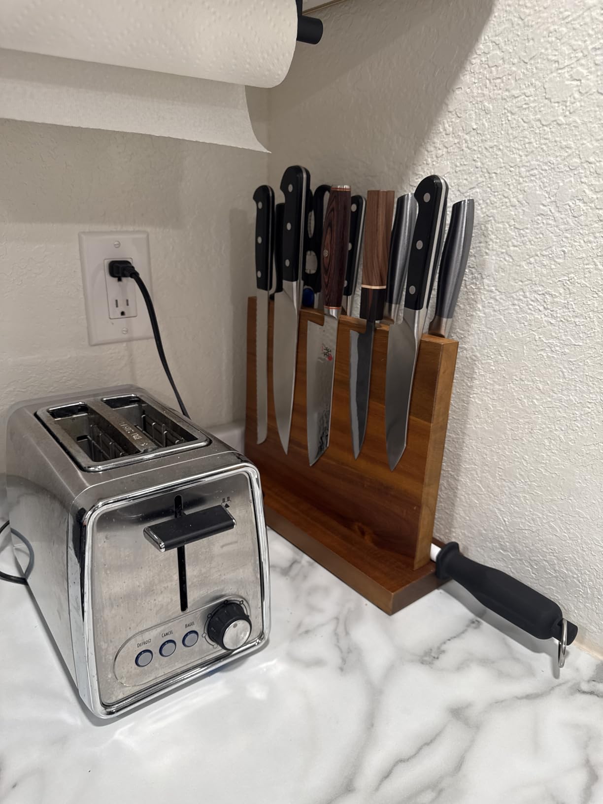 Magnetic Knife Block - Magnetic Knife Holder - Magnetic Knife Stand- Cutlery Display Stand and Storage Rack customer photo 2