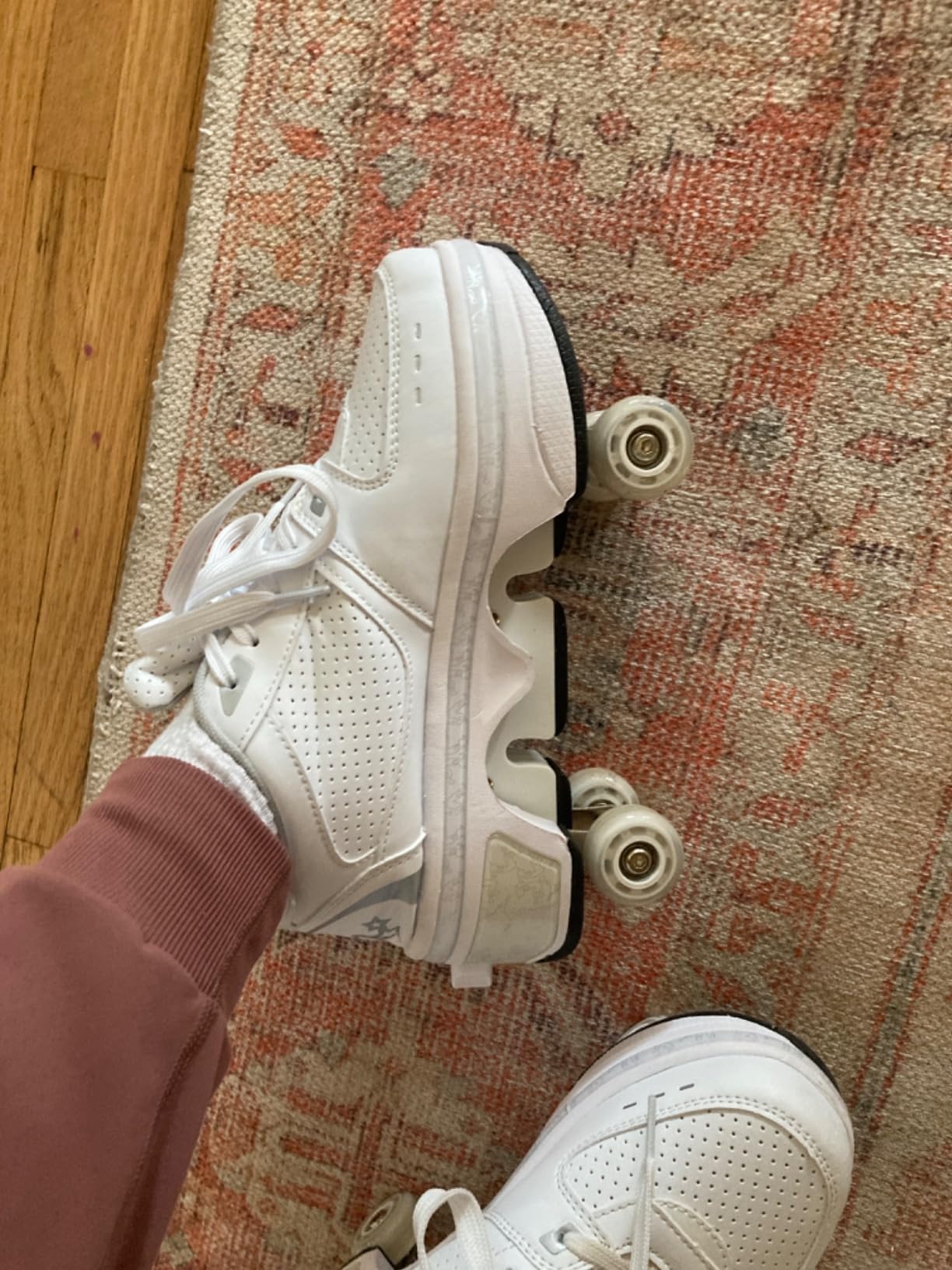 Four-Wheel 2-in-1 Roller Skate Shoes Unisex Skates Detachable Kids Sneakers with Wheels customer photo 2