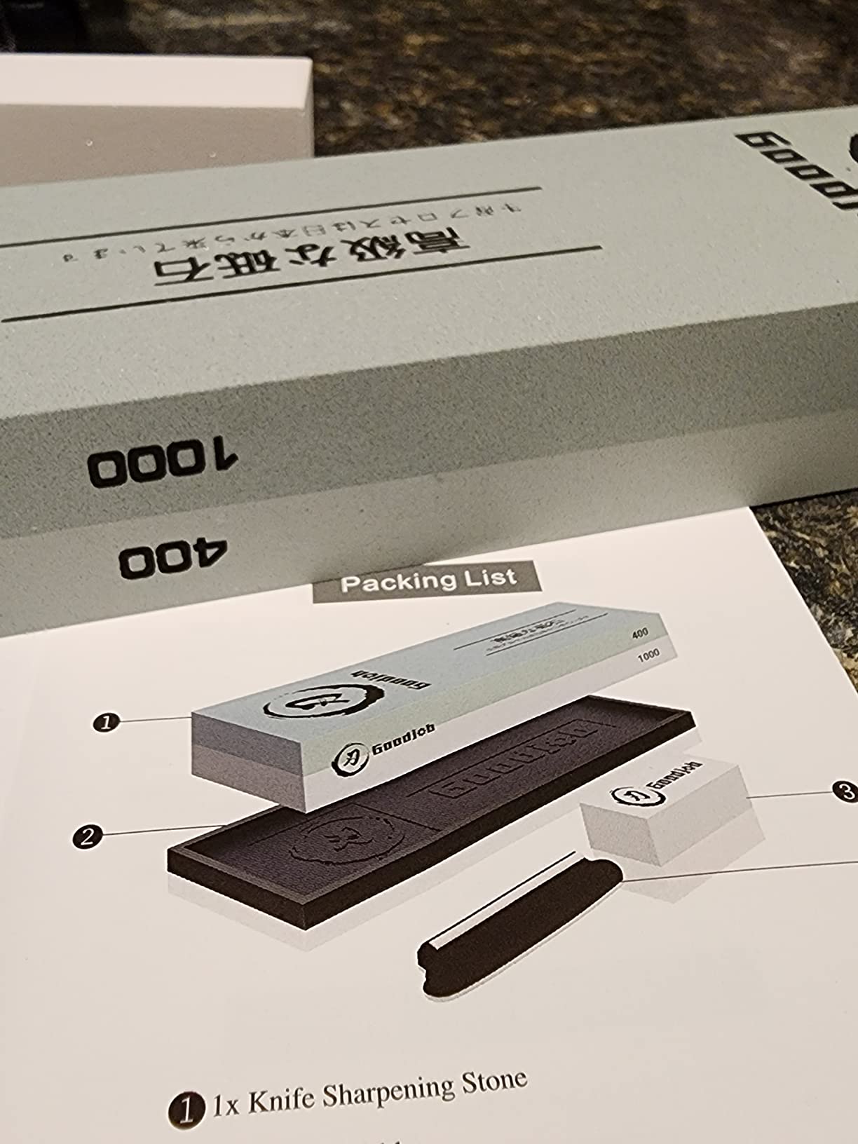 Premium Knife Sharpening Stone Kit with Angle Guide & Flattening Stone customer photo 1