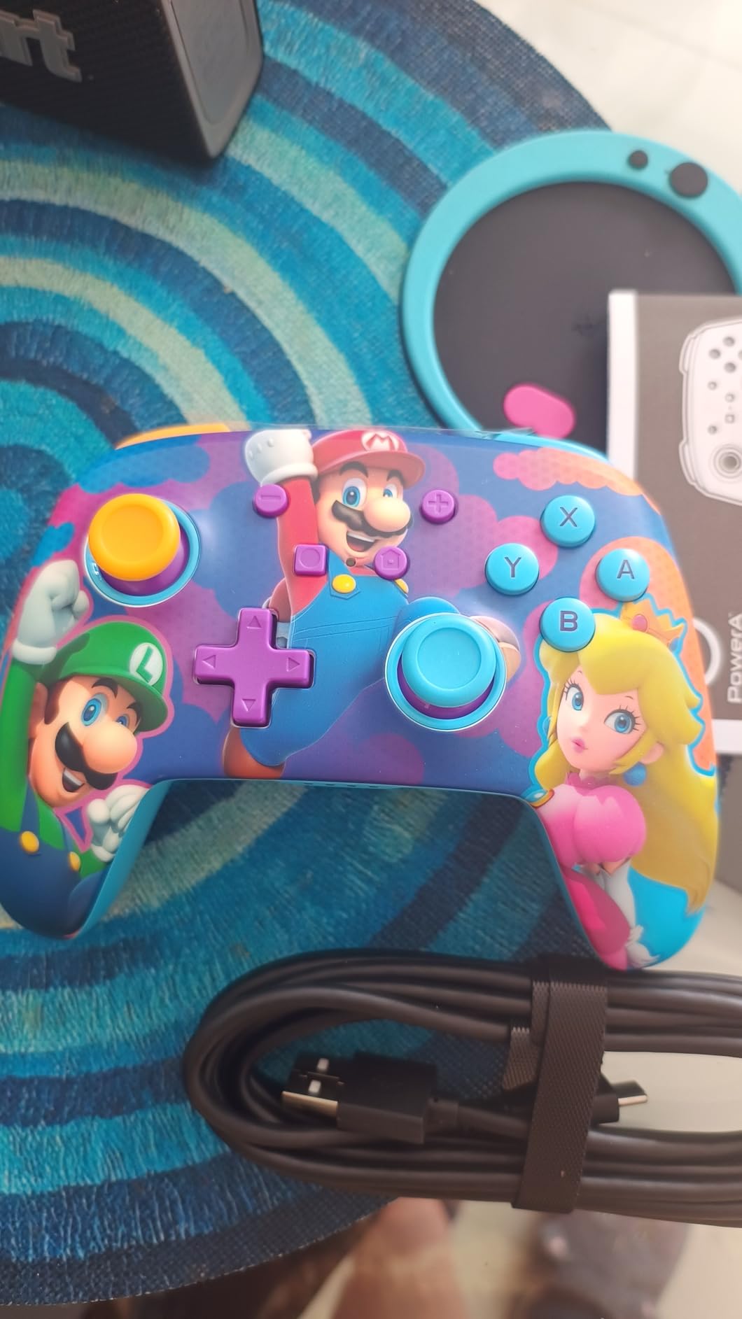 PowerA Enhanced Wireless Controller for Nintendo Switch - Here We Go Mario, Nintendo Switch - OLED Model, Nintendo Switch Lite, Gamepad, game controller, Bluetooth controller (Amazon Exclusive) customer photo 1