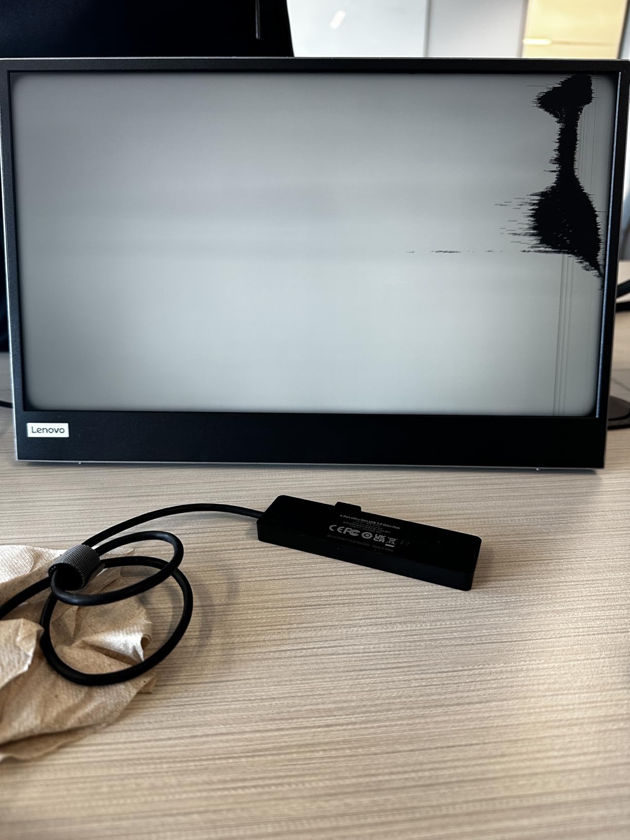 Lenovo L15 Portable Monitor, 15.6” Display, Full HD Resolution, IPS Panel, 250 nits Brightness, 60Hz Refresh Rate, USB-C Ports, Height-Adjustable Stand, Flicker-Free Technology, Grey customer photo 2