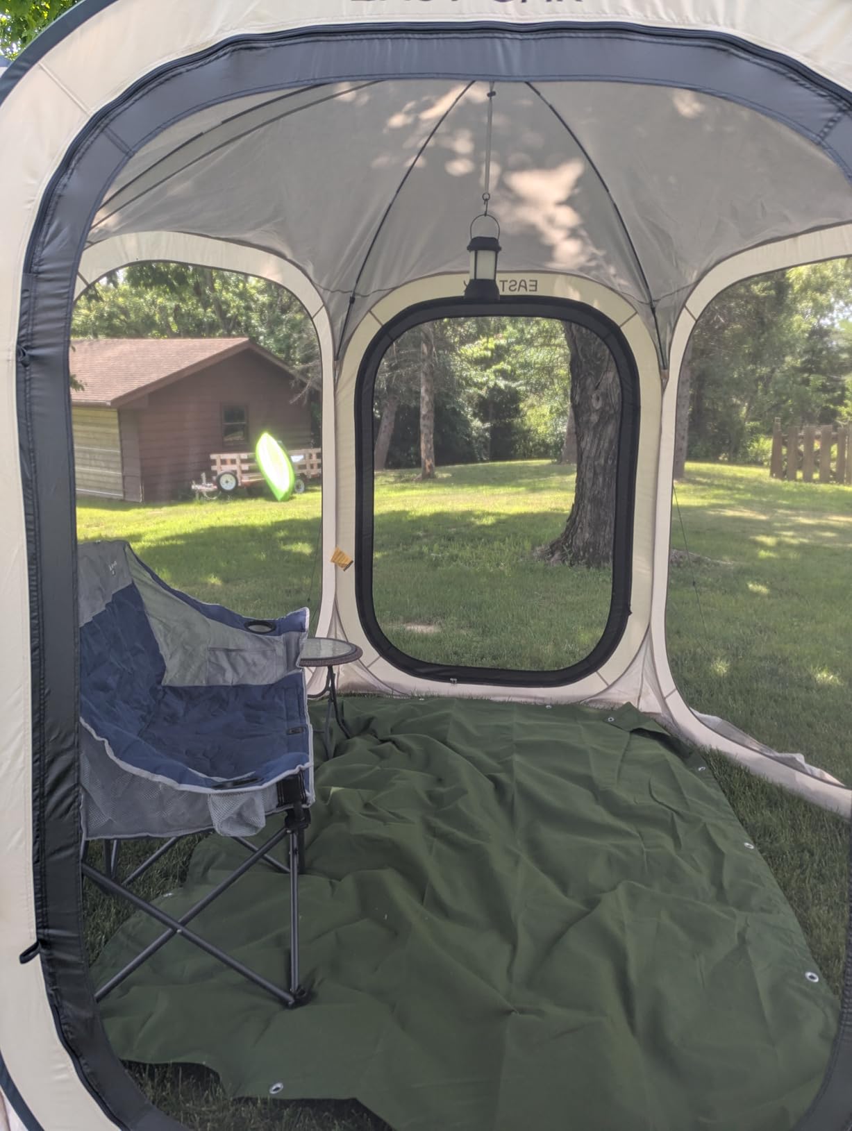 East Oak Pop up Screen Tent with Mosquito Netting, Portable Screen House Canopy Shelter, 10 x 10 FT Instant Screen Gazebo & UPF 50+ UV Protection for Patio, Backyard, Deck & Outdoor Activities, Beige customer photo 1