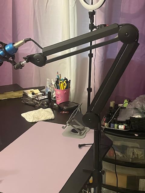 InnoGear Mic Arm Microphone Boom Arm Cable Management for Blue Yeti, Black customer photo 1