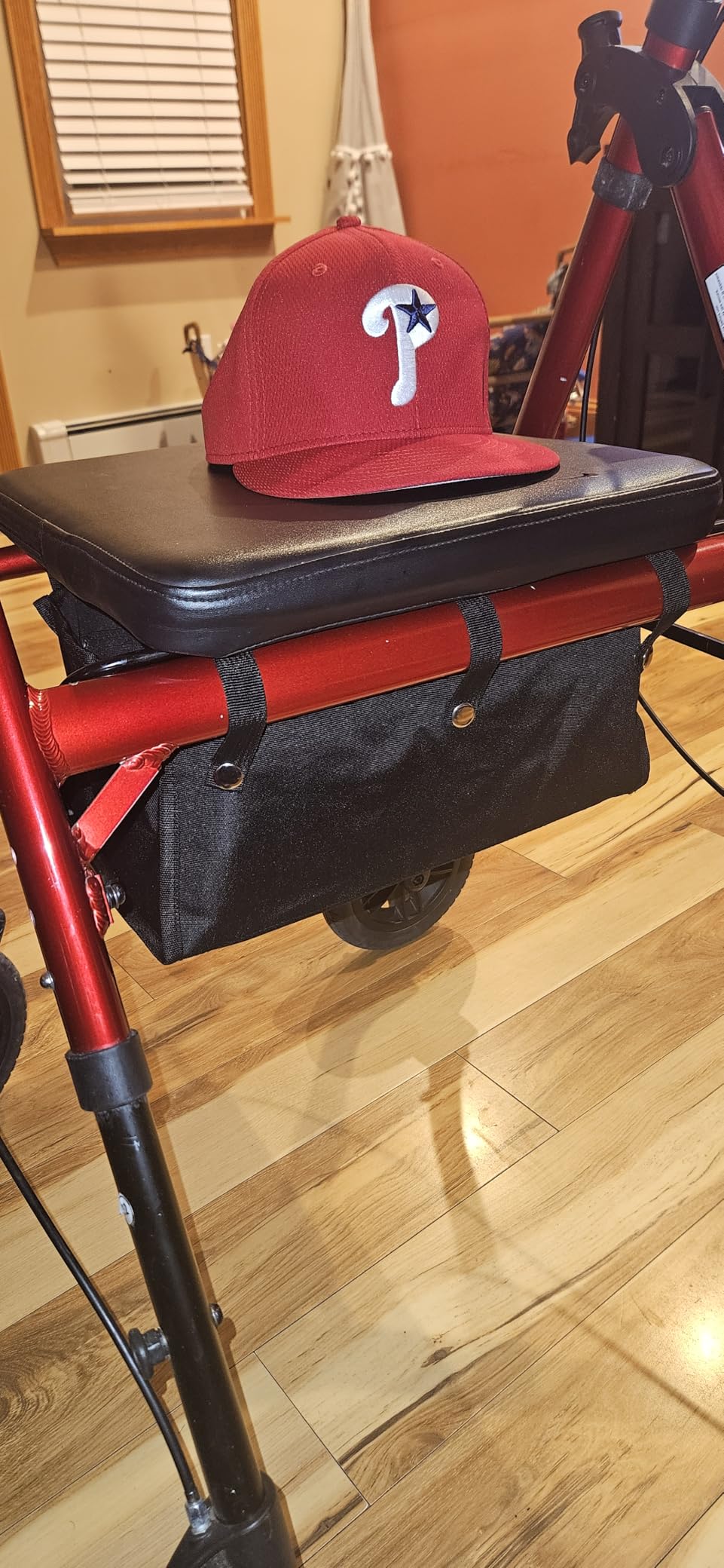 Under Seat Rollator Bag, Large Size Rollator Basket, Under Seat Bag or Tote for Four Wheel Rollator, Walker Underseat Replacement Medical Basket (Black-S) customer photo 2