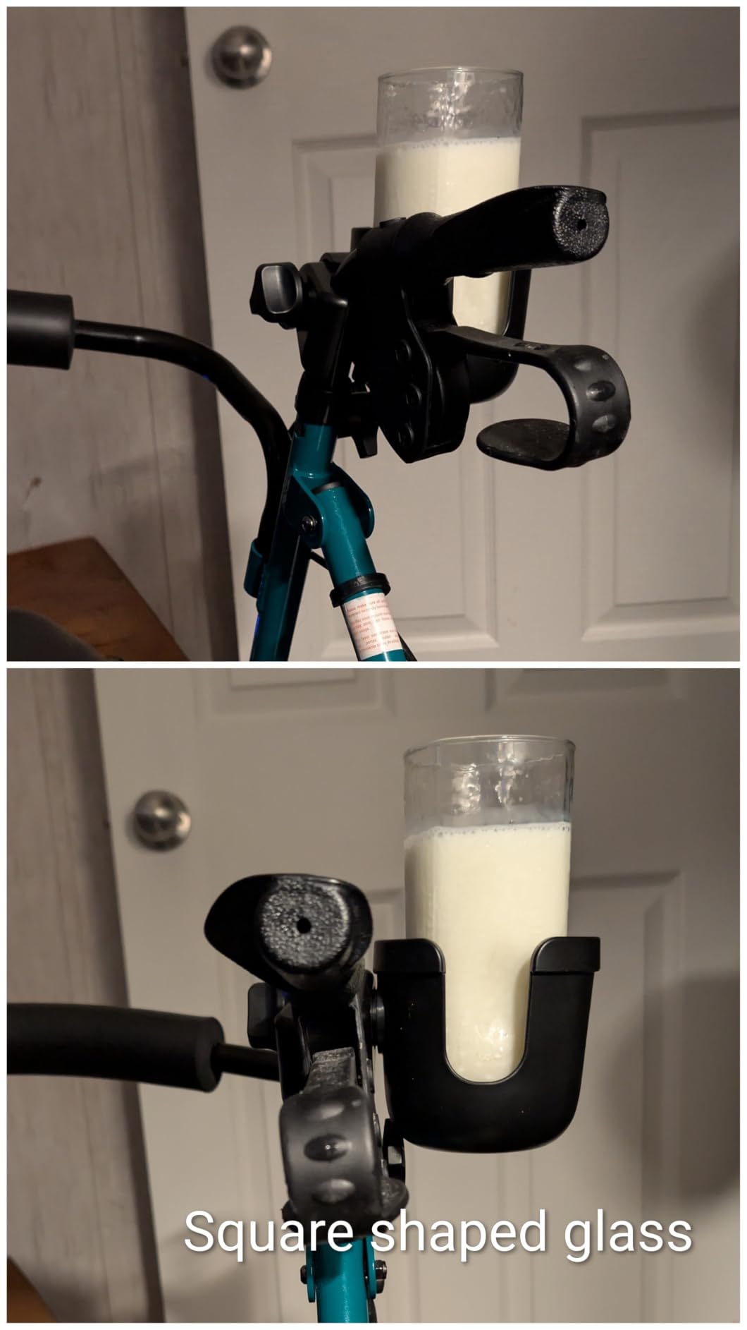 JOYTUTUS Wheelchair Cup Holder, Rollator Cup Holder, 4 Flexible Tabs with Hook Drink Holder for Walker, Scooter, Stroller, Mobility customer photo 1