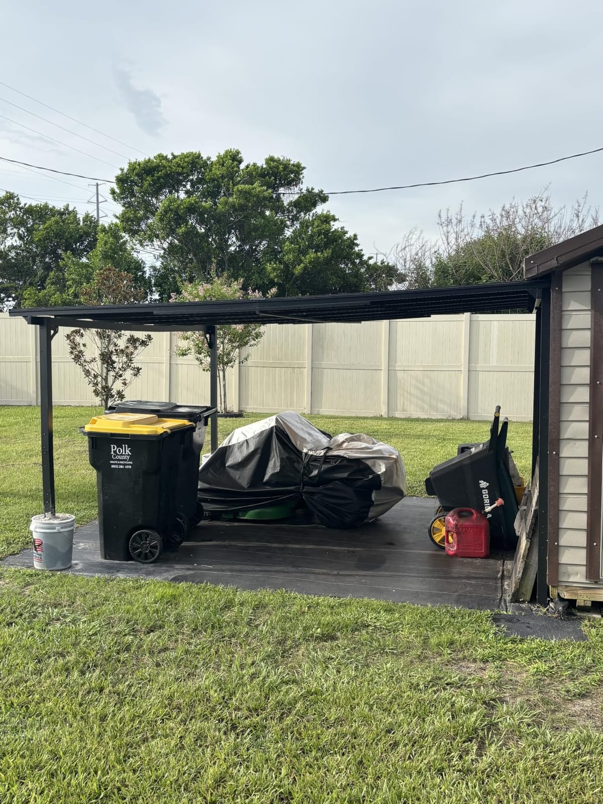 AECOJOY 10' x 8' Gazebo for Patio, Small Wall-Mounted Lean to Gazebo Pergola with Roof (80 Sq.Ft Shaded) on Clearance, Hard Top Heavy Duty Awnings for Decks, Backyard and More customer photo 1