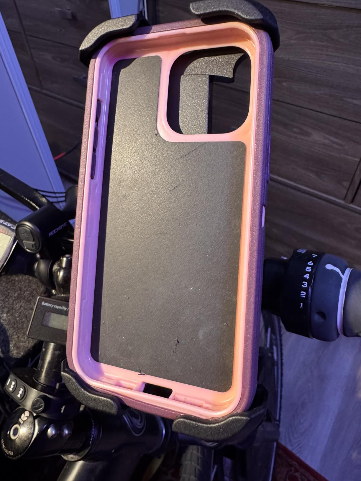 Pnitri 2026 New Upgraded Bike Phone Holder Handlebar - 1S Quick Install, Motorcycle Phone Mount, Bicycle Phone Holder fit Large Phone Case for iPhone Samsung, Dirt Scooter Mini Bike Accessories customer photo 1