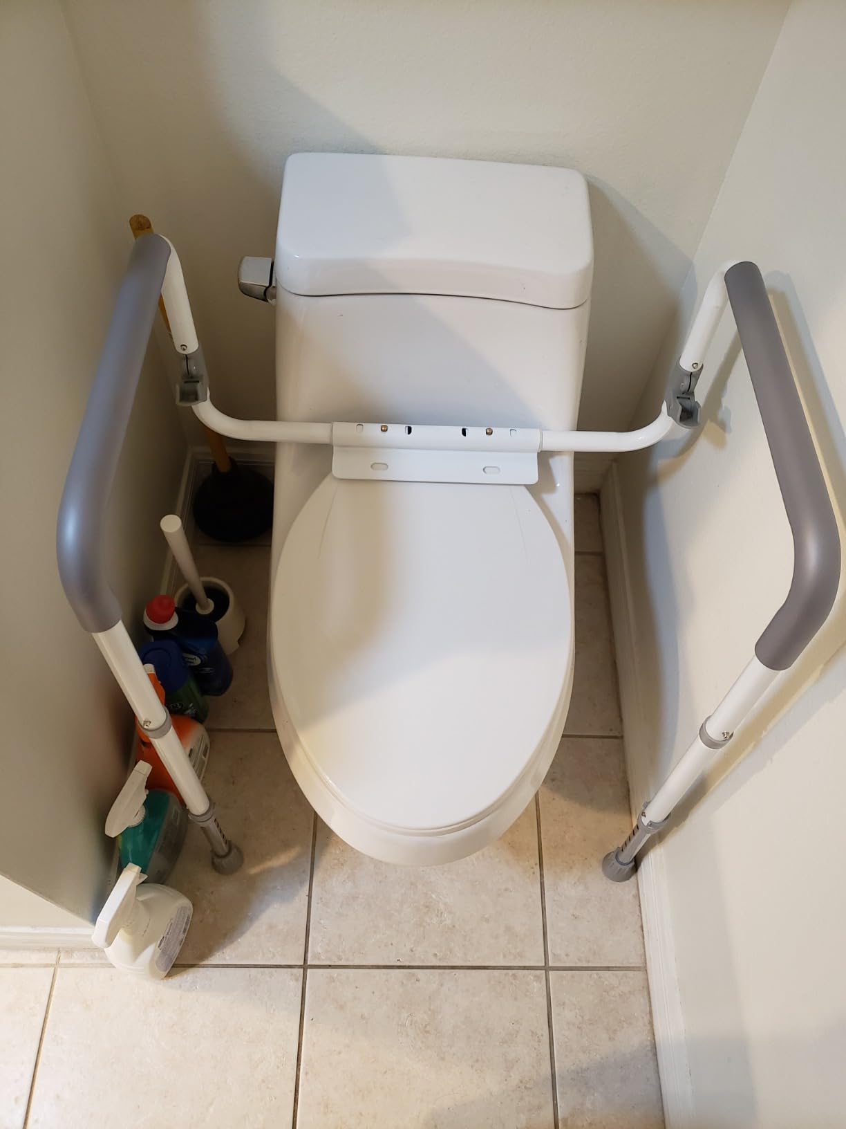WeHwupe Toilet Safety Rail for Seniors, Height & Width Adjustable Handles customer photo 1