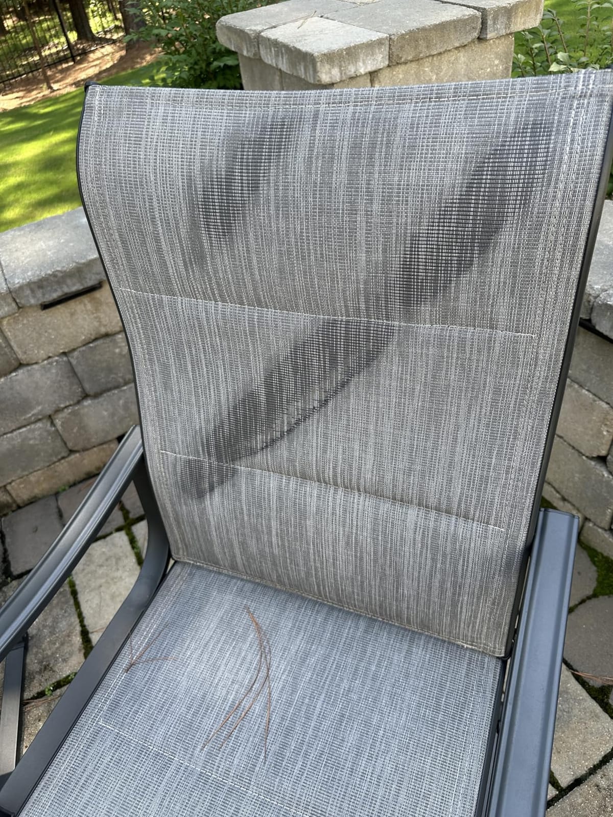 NUU GARDEN Set of 2 Patio Dining Chairs All Weather Outdoor Padded Textilene Chairs with High Back and Spring Motion Design Breathable Outdoor Dining Chairs for Deck Lawn Backyard Grey customer photo 1