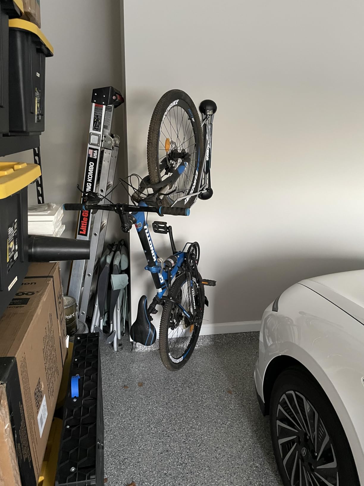 Steadyrack Fat Tire Bike Rack – Vertical Wall Mount Storage for Fat Bikes with 2.8”–4.5” Wide Tires – Space-Saving Pivot Design for Garage or Home customer photo 1