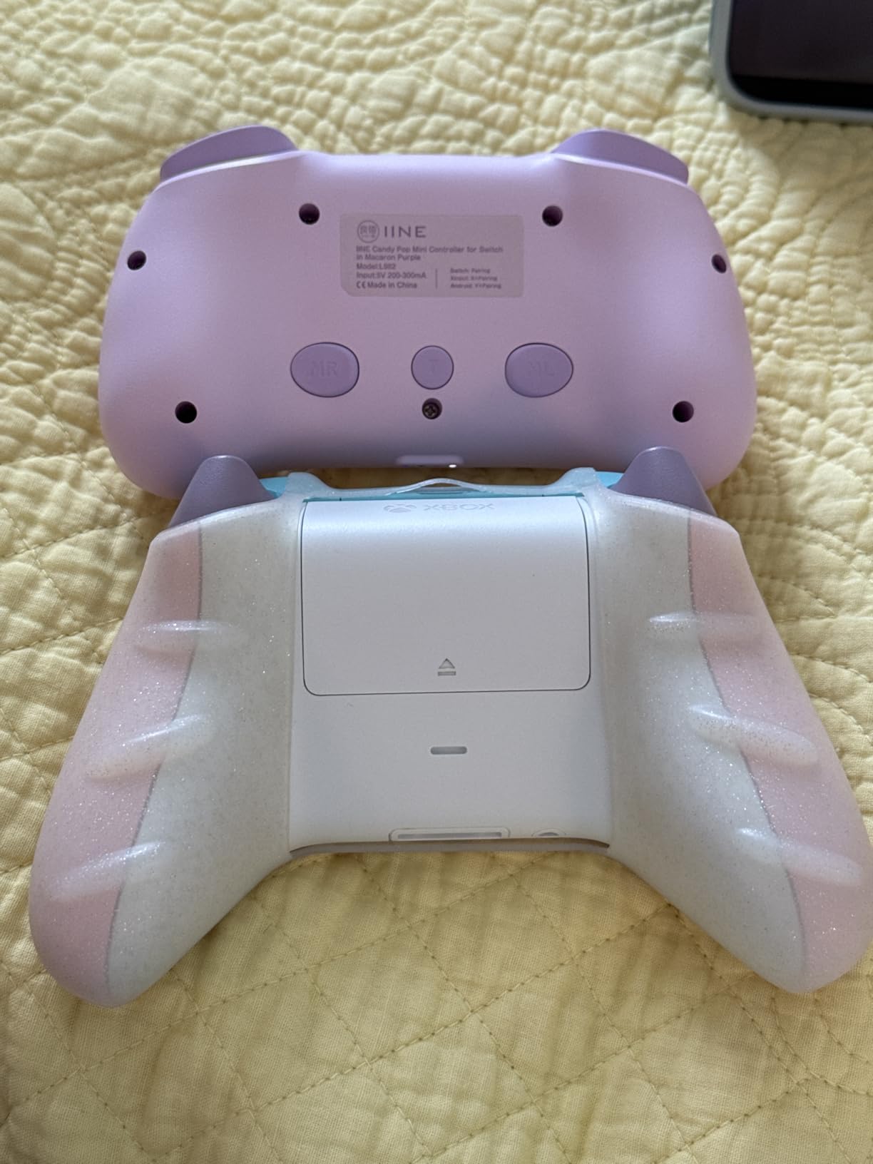 IINE Wireless Controller for Switch/PC/Android/IOS, Cute Gamepad with RGB Lights, Mini Pro Controller with Turbo/Macro/NFC Amiibo/Motion Sensor/Wake-Up/Rumble (Purple) customer photo 1
