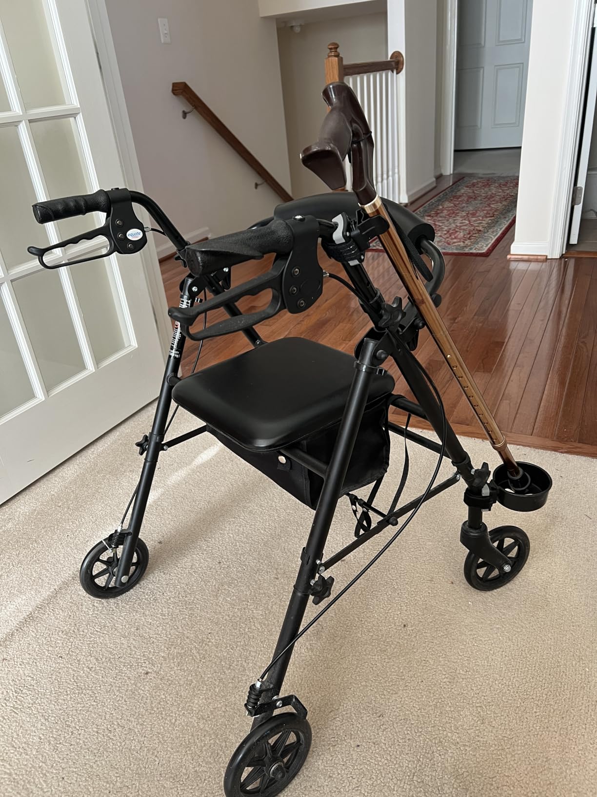 KMINA Cane Holder for Rollator, Walker and Wheelchair, Universal Clip customer photo 2
