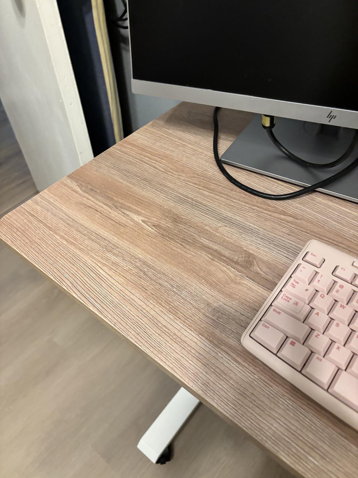 farexon 71x28 Inch Electric Standing Desk with Mouse Pad, Brown customer photo 1