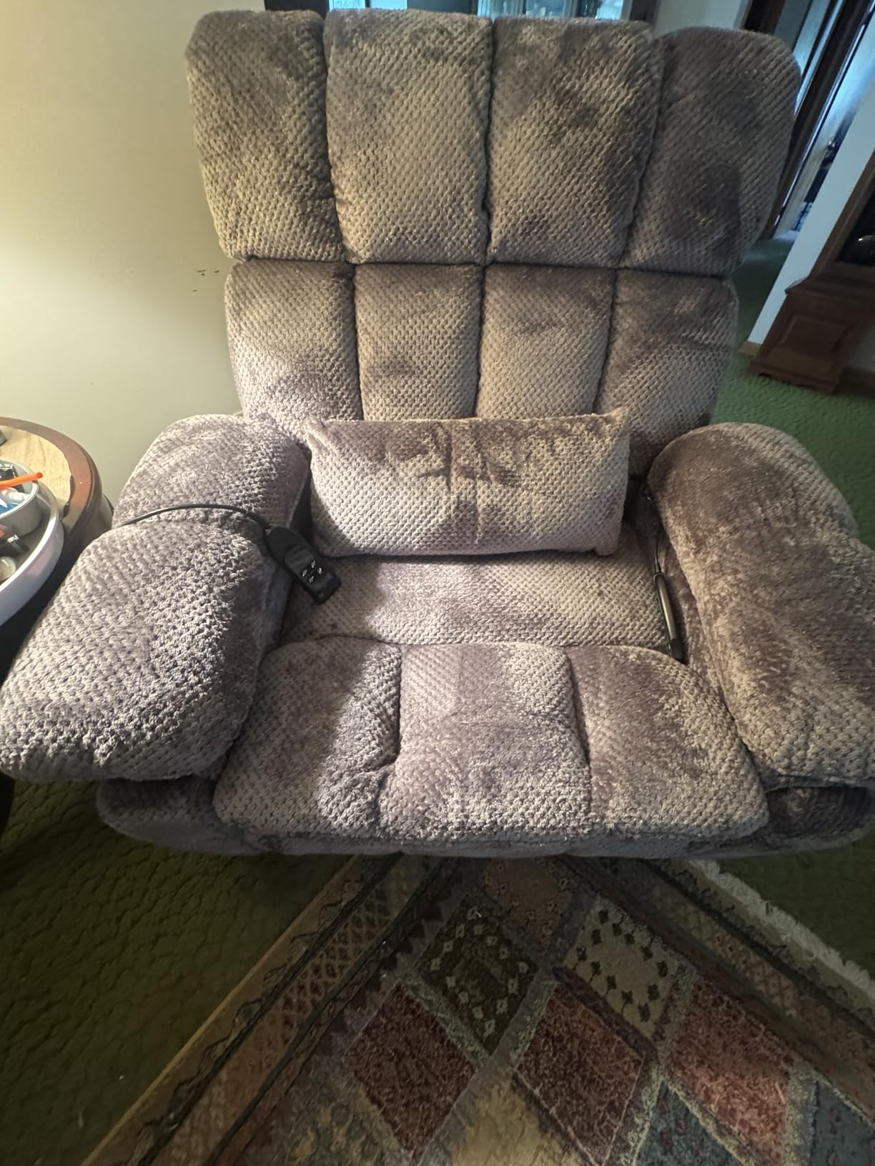 Oversized Power Lift Recliner Chair with Adjustable Headrest for Elderly,Dual Motor Lay Flat Recliner Chair with USB Port,Type C,Big and Tall Recliner with Massage&Heat,Cup Holders,Arm Storage,Brown customer photo 1