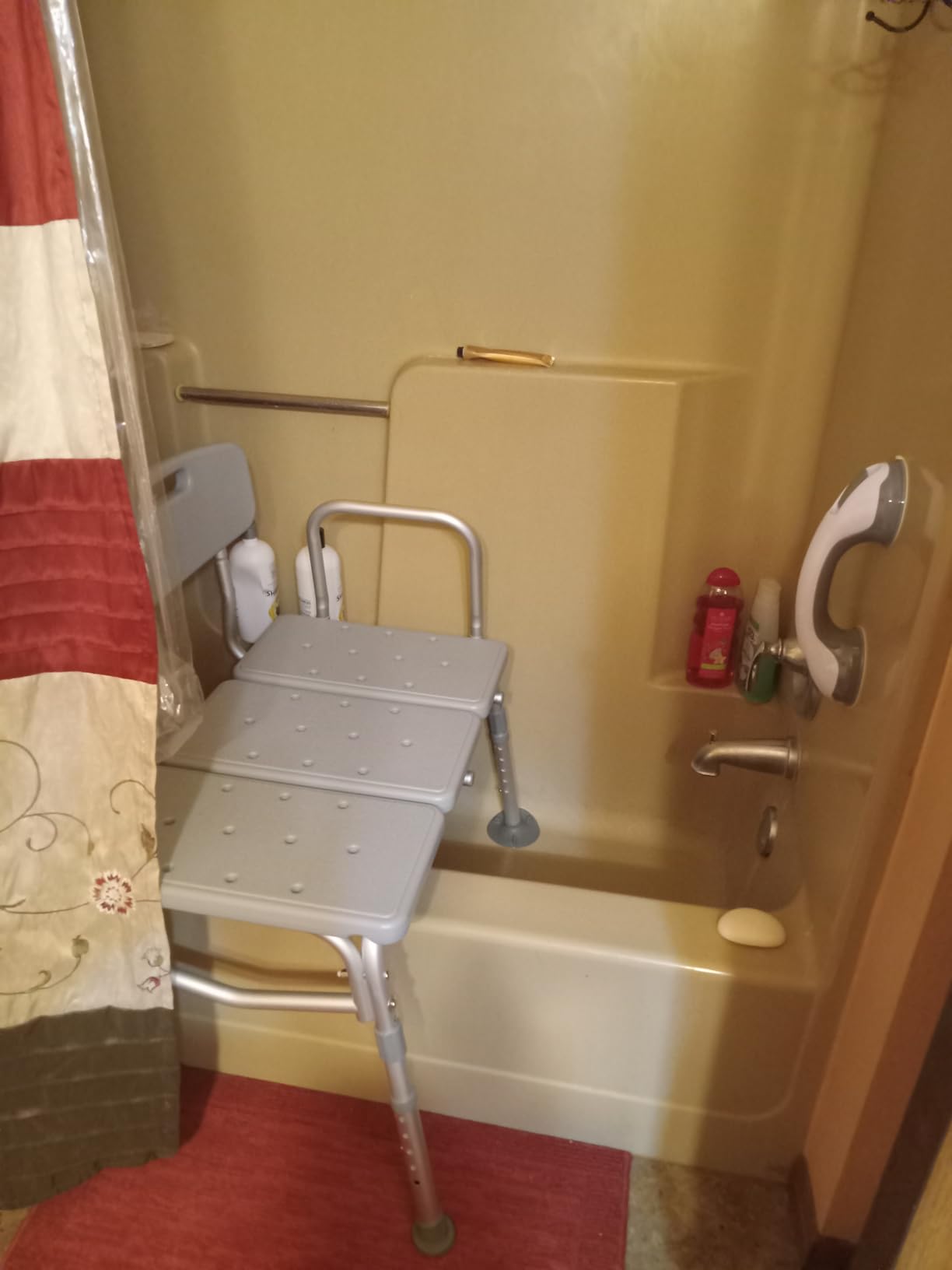 HOMLAND Tub Transfer Bench with Backrest for Bathtub, Height Adjustable customer photo 2