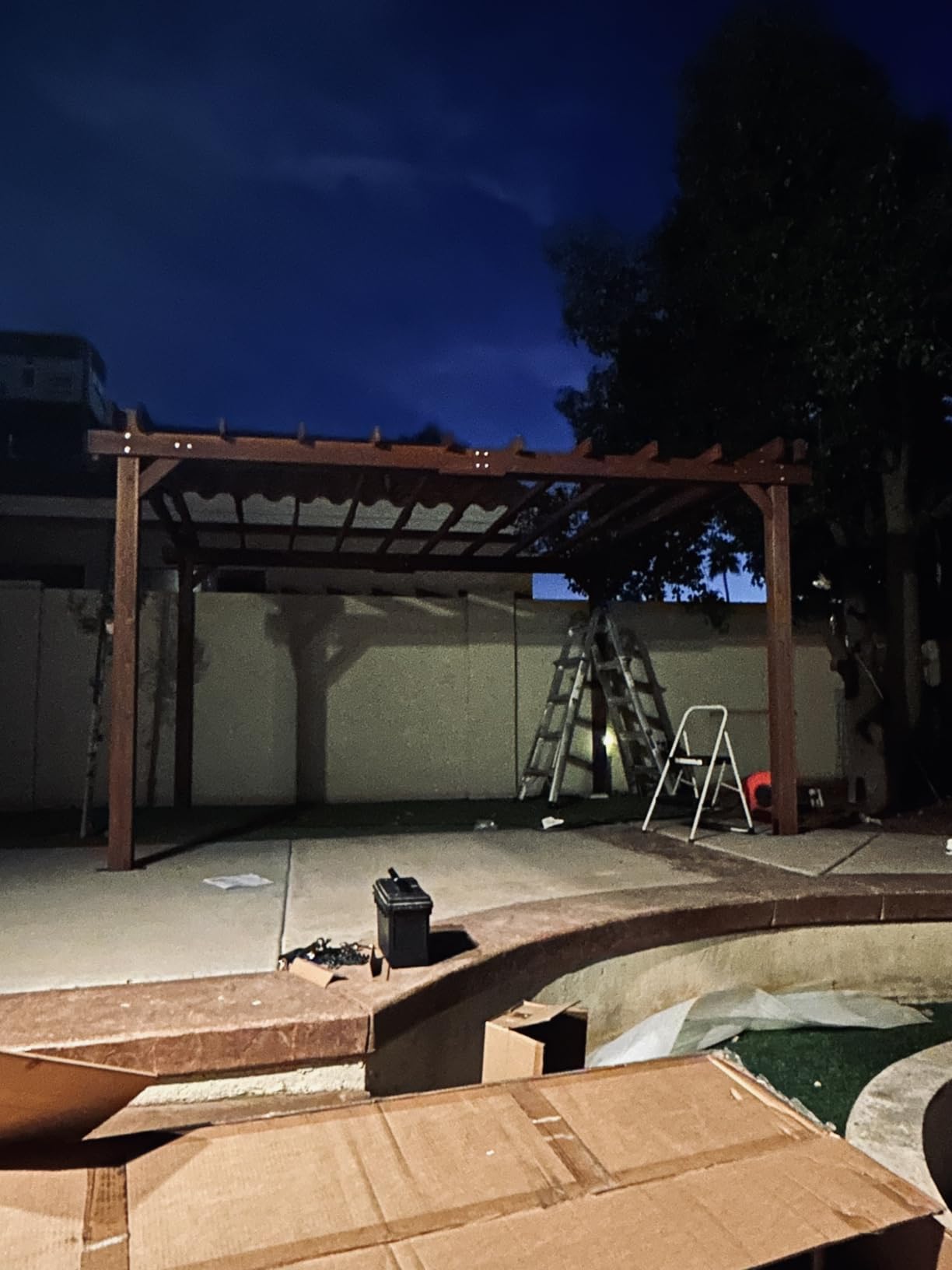 Outsunny 11' x 12.5' Outdoor Pergola, Wood Pergola Gazebo Grape Trellis customer photo 1