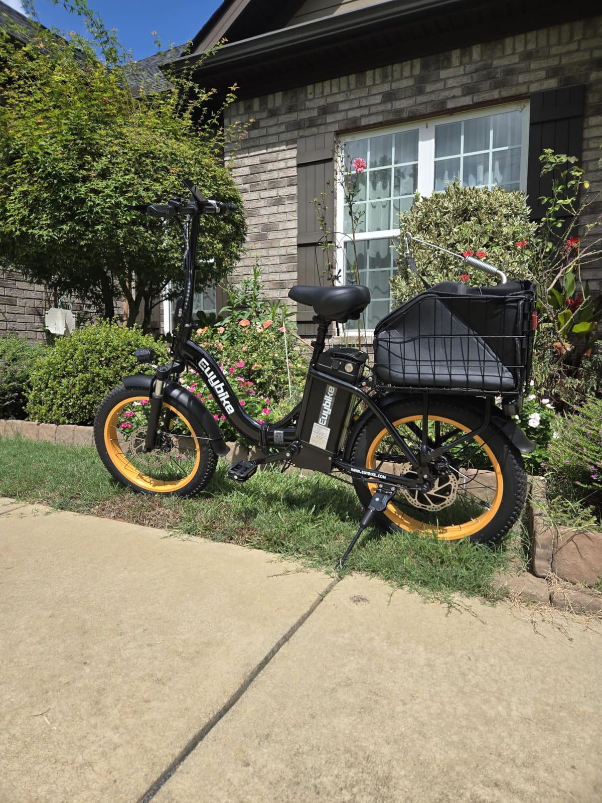 EUYBIKE Folding Electric Bike for Adults with Peak 1000W Motor, 48V 20AH Battery up to 80 Miles, 20