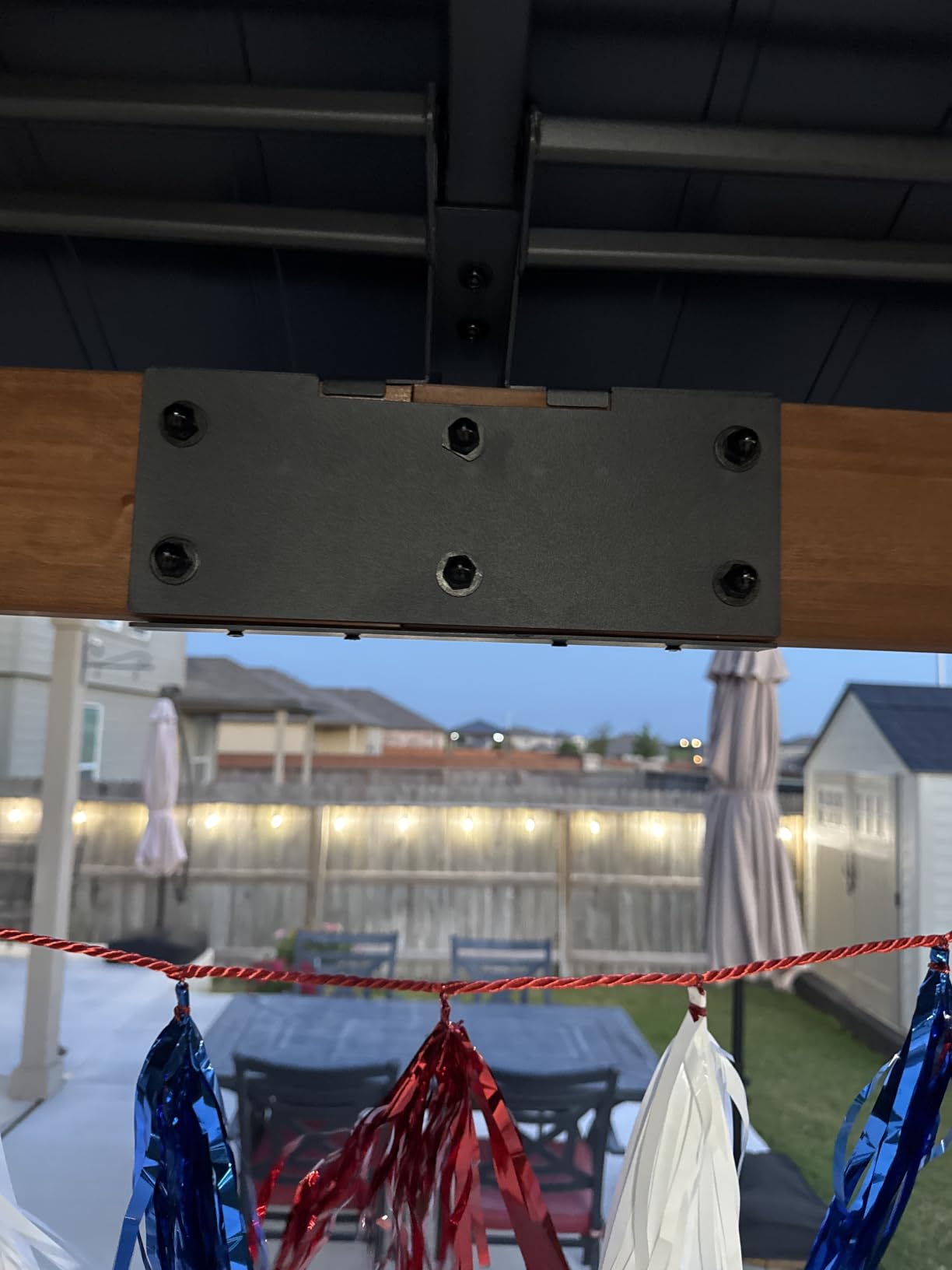 Modern Shade Permanent Wood Gazebo 12x16 with Double Galvanized Steel Roof customer photo 2