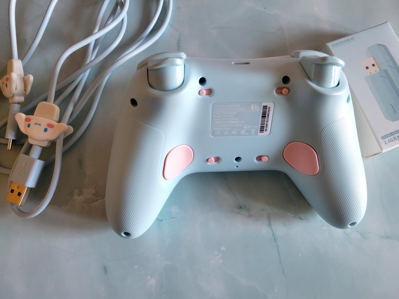 Kuitmor Hello Kitty Switch Pro Controller, Cute Hall Effect Wireless Gamepad No Drift for Switch 2/Switch/OLED/Lite, PC/Steam, Android, iOS, Bluetooth + Wired, Turbo, Back Buttons,6-Aixs Gyro, Wake-up, RGB (Pink, Without 2.4g Receiver) customer photo 1