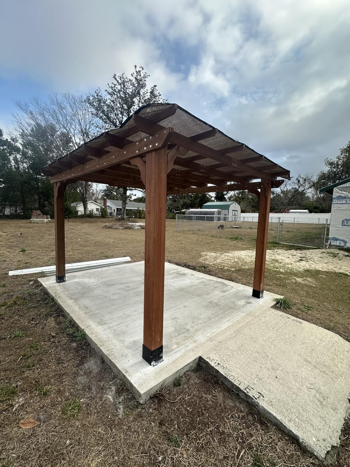 VEIKOU 12x16FT Wood Pergola, Patio Pergola with Solid Cedar Structure, Outdoor Backyard Gazebo with Unparalleled Flat Slatted Roof Trellis for Deck Grill Party Garden customer photo 2