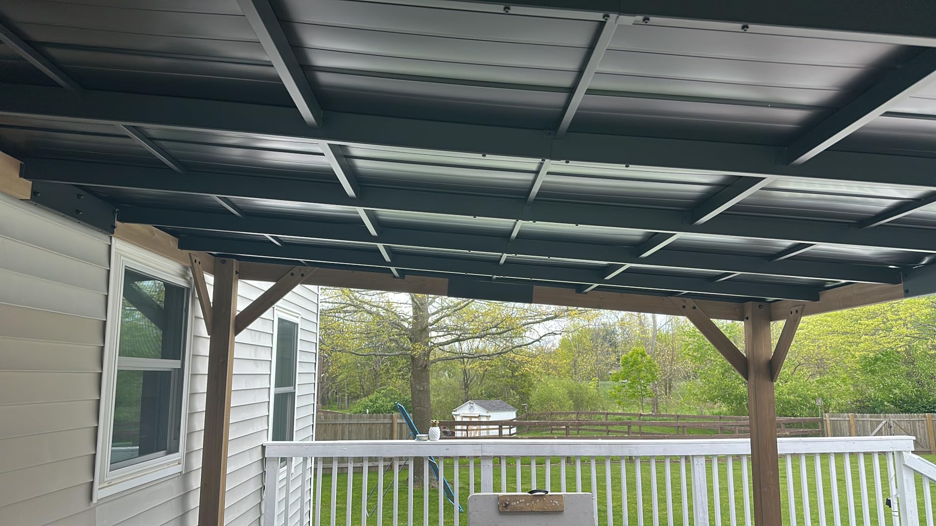 Modern Shade Wood Grill Gazebo 10' x 12' with Sloped Galvanized Steel Roof customer photo 1