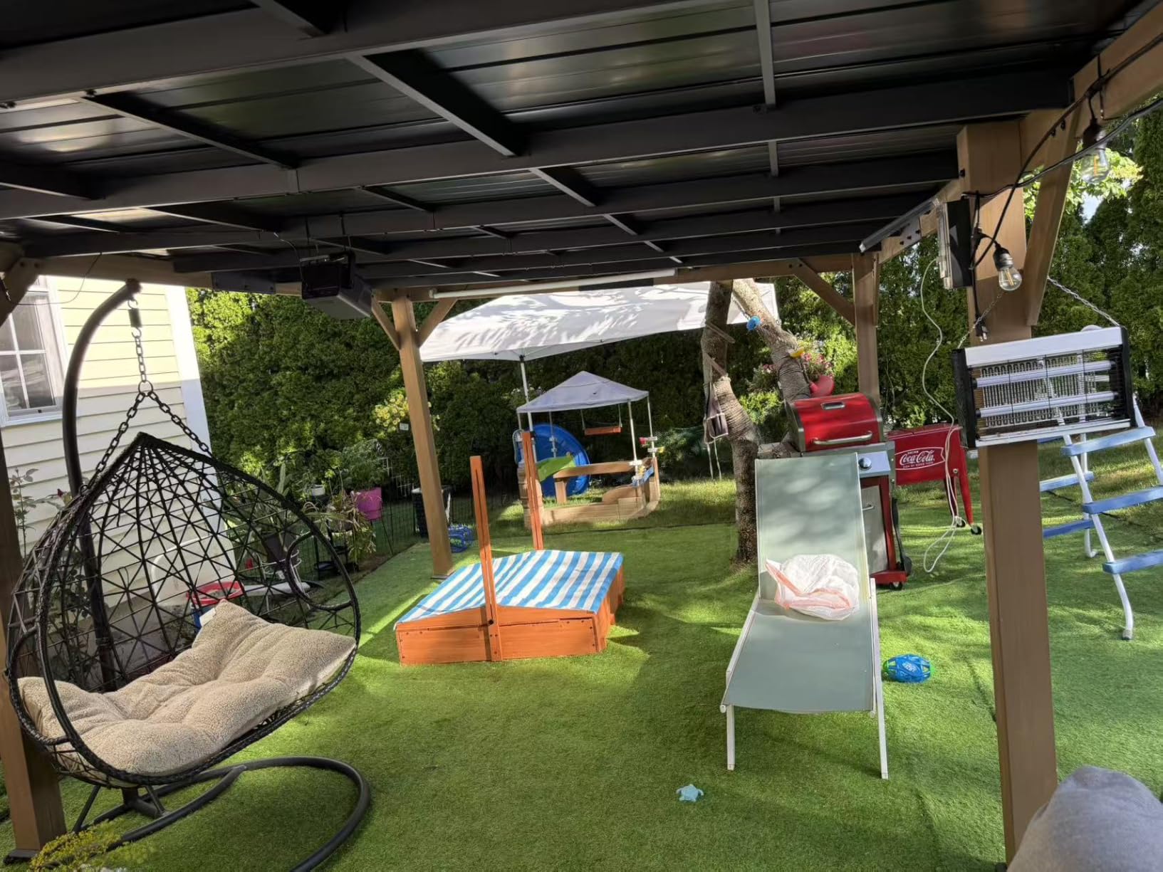 Modern Shade Wood Grill Gazebo 10' x 12' with Sloped Galvanized Steel Roof customer photo 2