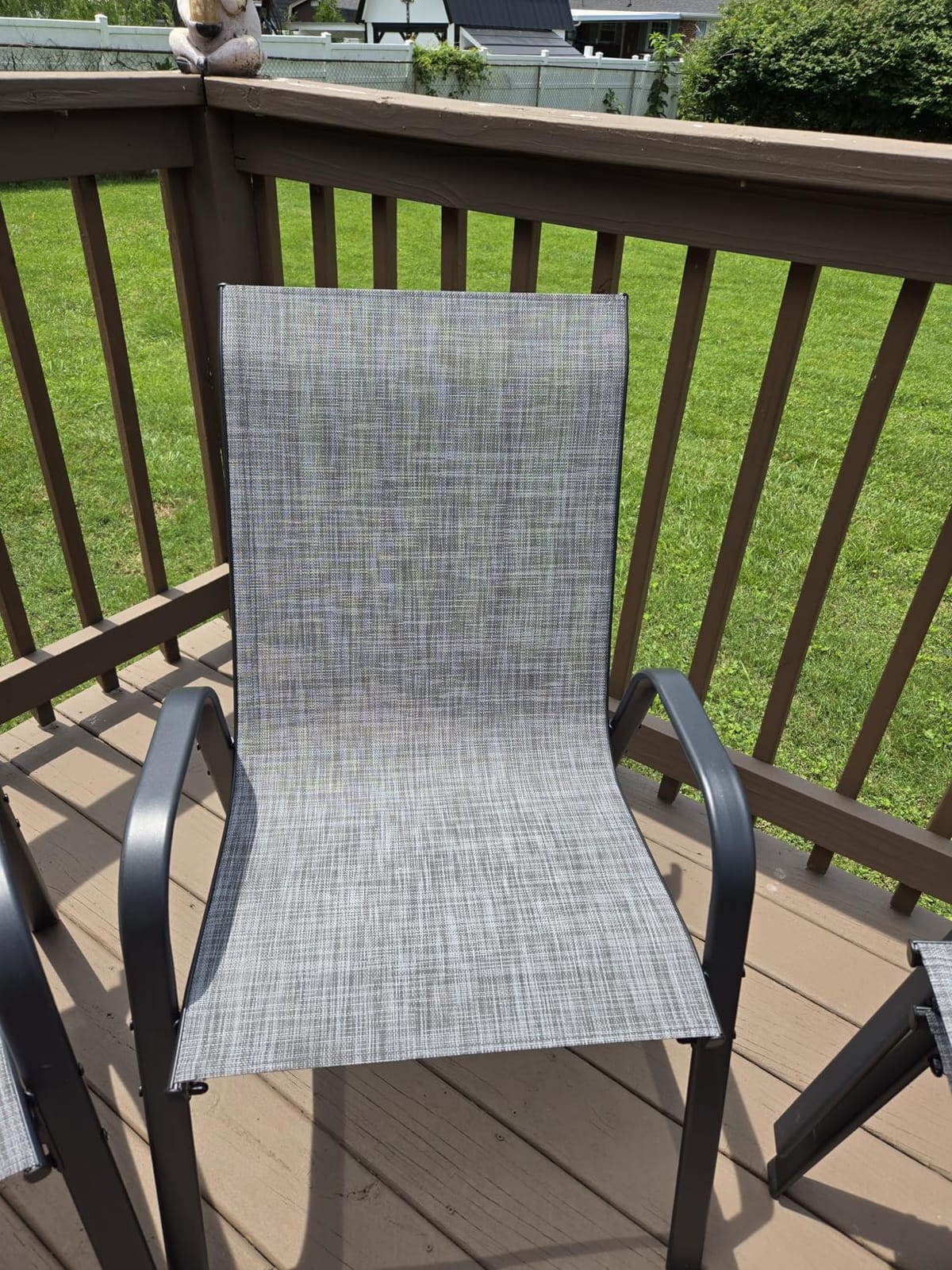 Outdoor Patio Chairs Set of 6 Stackable Dining Chairs All-Weather Textilene Furniture Set for Pool Deck, Backyard, Garden customer photo 1