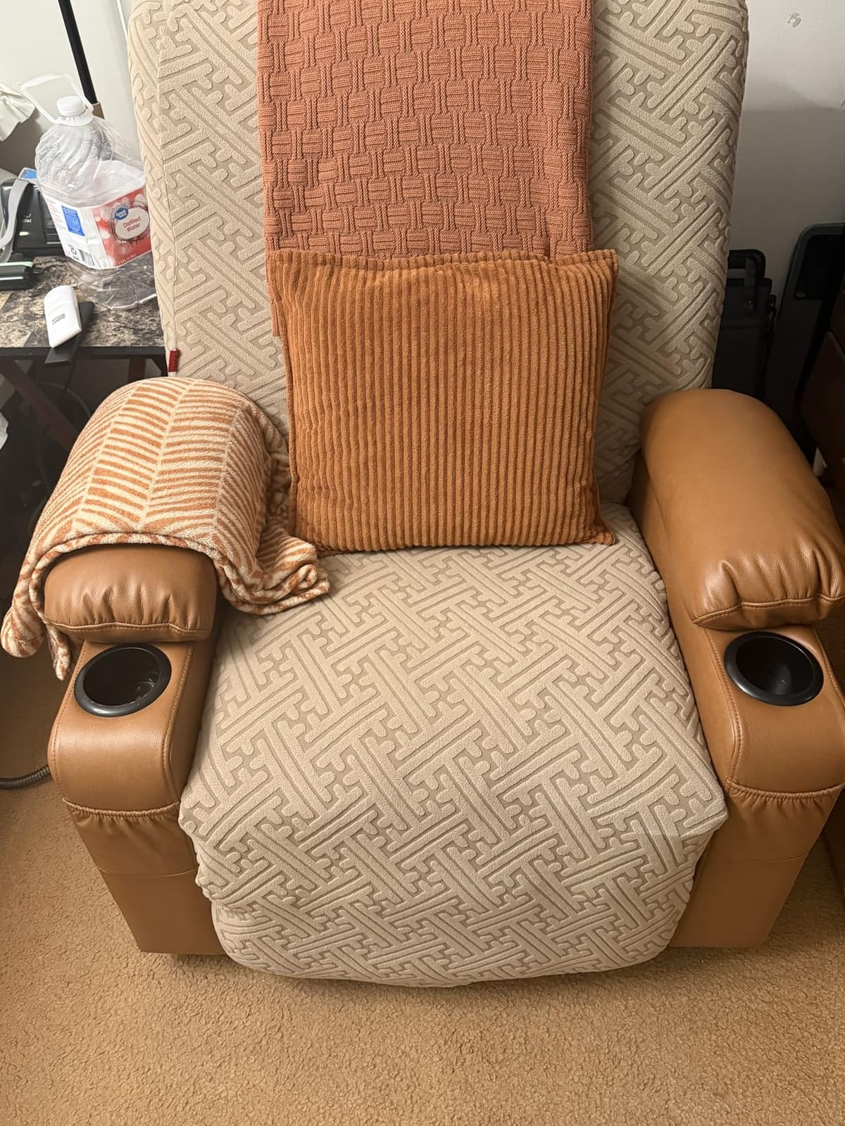 Dual Motor Power Lift Recliner for Elderly with Massage and Heat, Camel customer photo 2