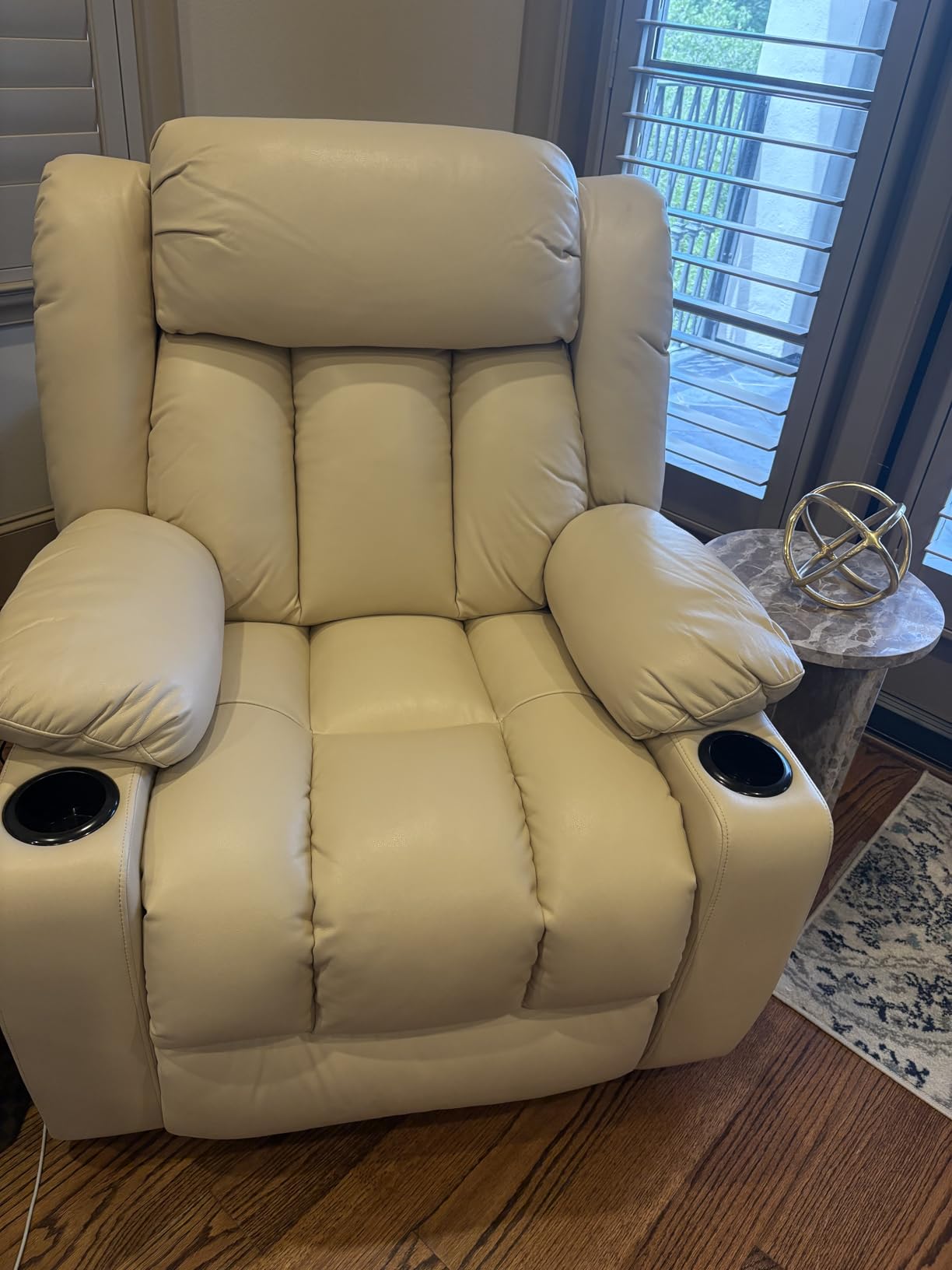 Power Lift Recliner Chair for Elderly, Leather (Cream) customer photo 1