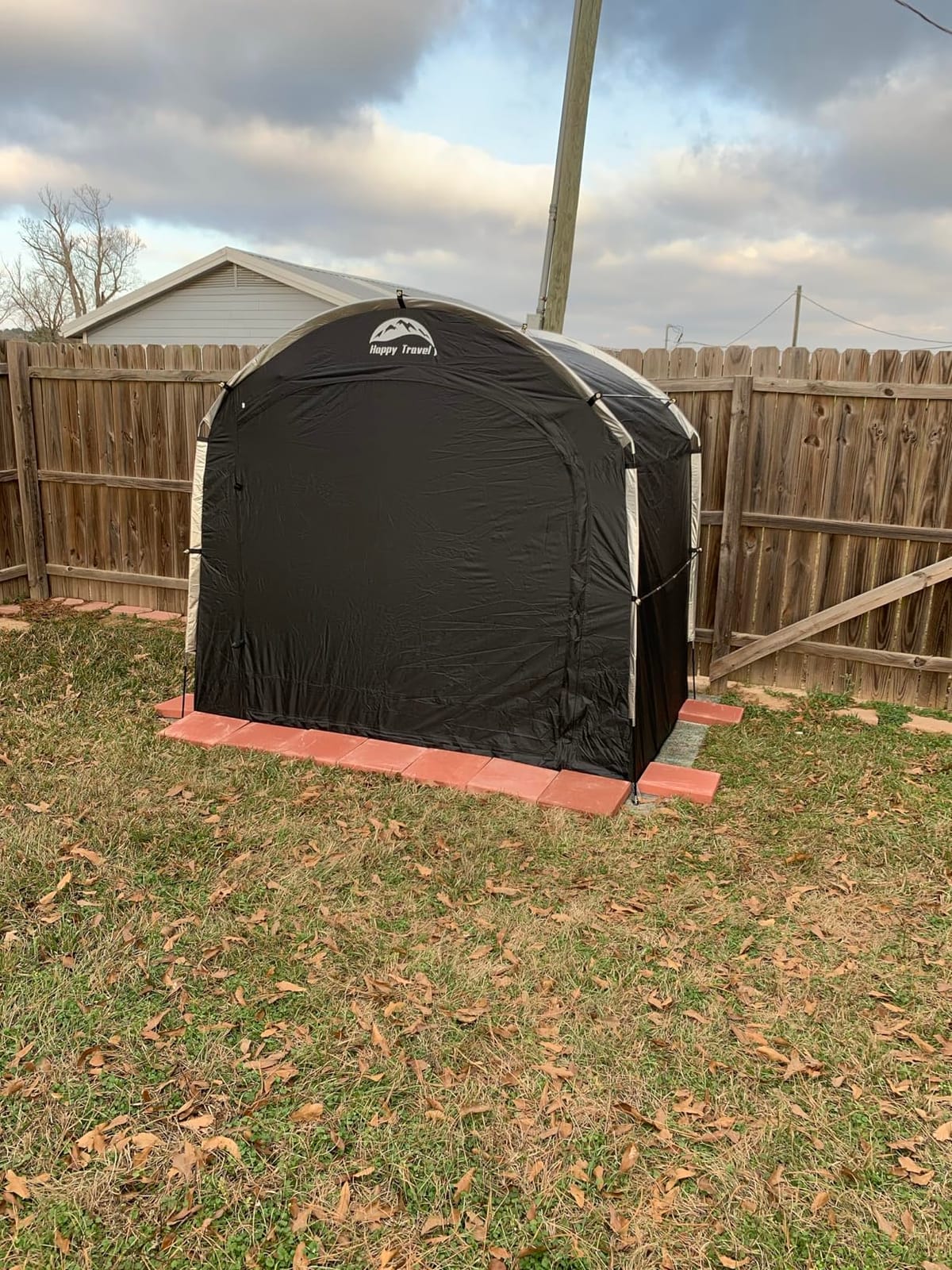 Happy Travel Bike Storage Shed Tent, Outdoor Portable Bicycle Storage Sheds customer photo 2